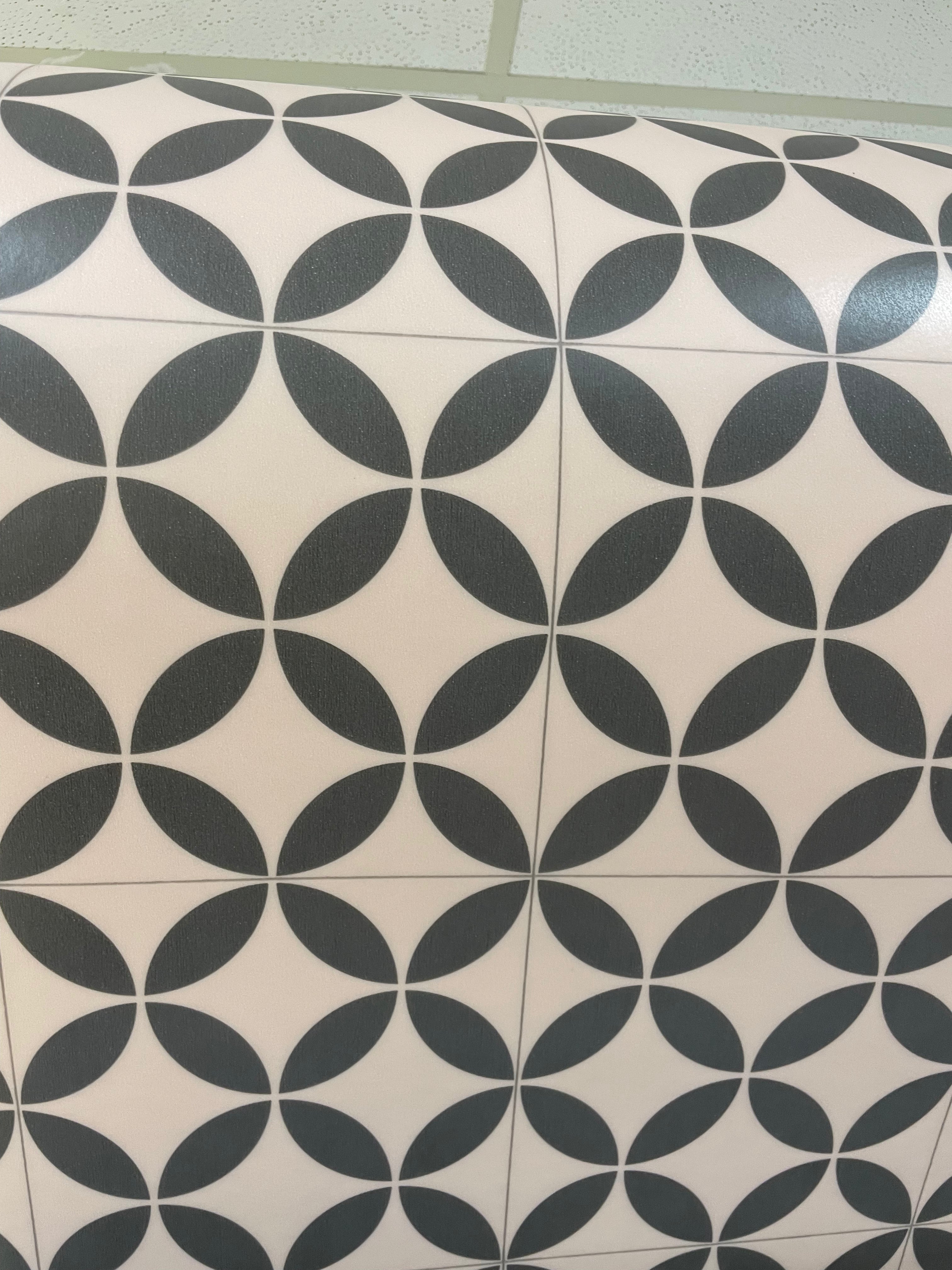 Actie Vinyl in Cirkelmotief 400cm Breed