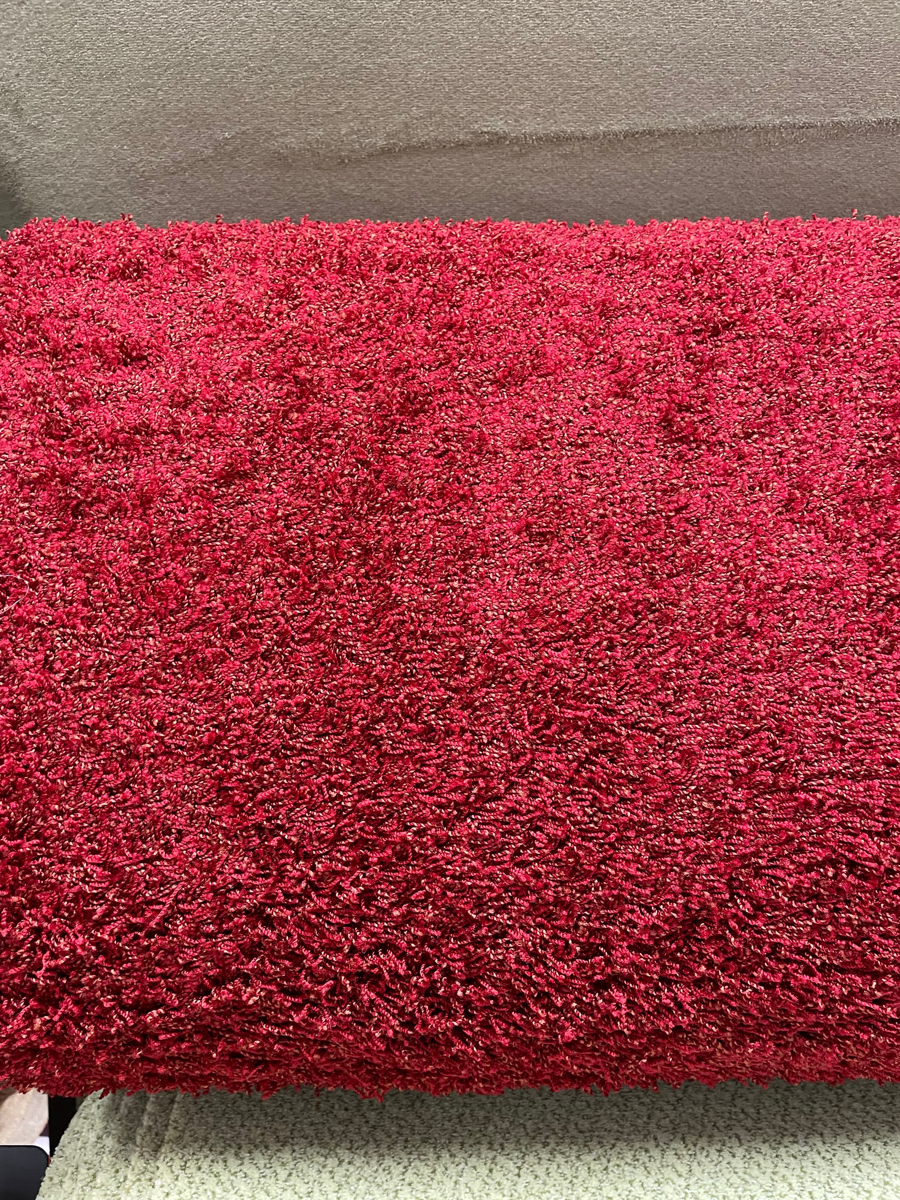 Actie Tapijt Comfort Rood Hoogpolig 400cm Breed