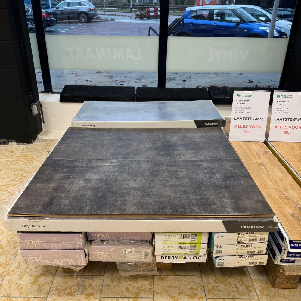Restpartij Parador Klik PVC Tegel Grijs 7m2