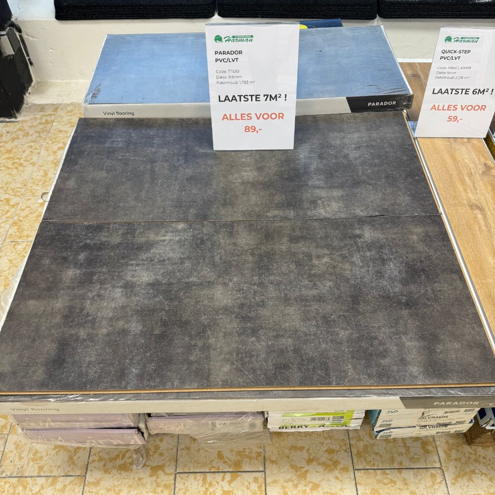 Restpartij Parador Klik PVC Tegel Grijs 7m2