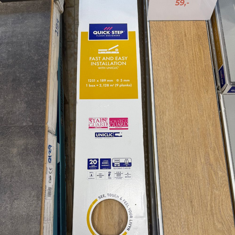 Restpartij Quick Step Klik PVC Robuust Eiken 6m2