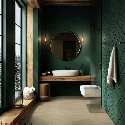 Hoomline The Hamptons Chevron Dryback 926 Oceanside - Plak PVC Vloer