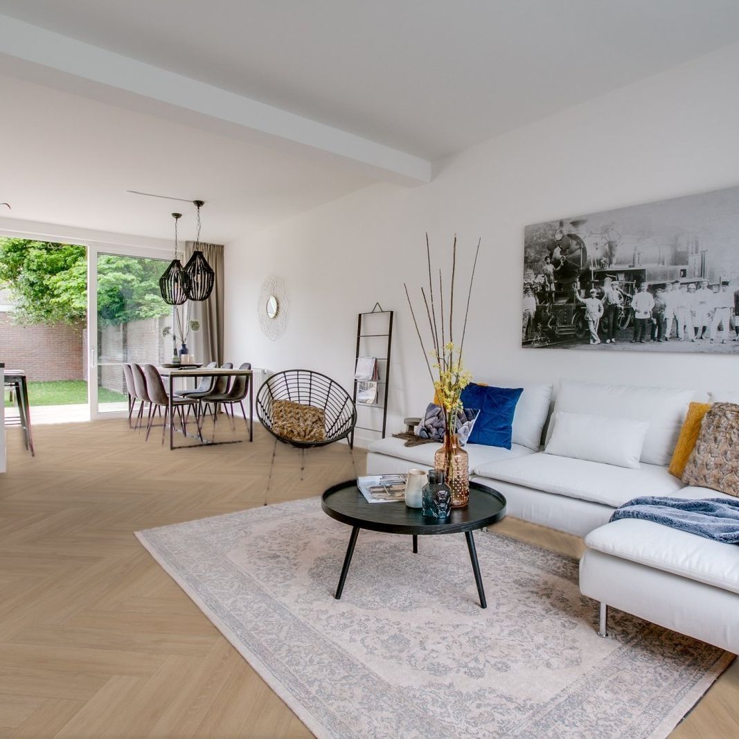 Hoomline Fusion Superior Dryback Visgraat V4 Gotham Oak Flax - Plak PVC Vloer