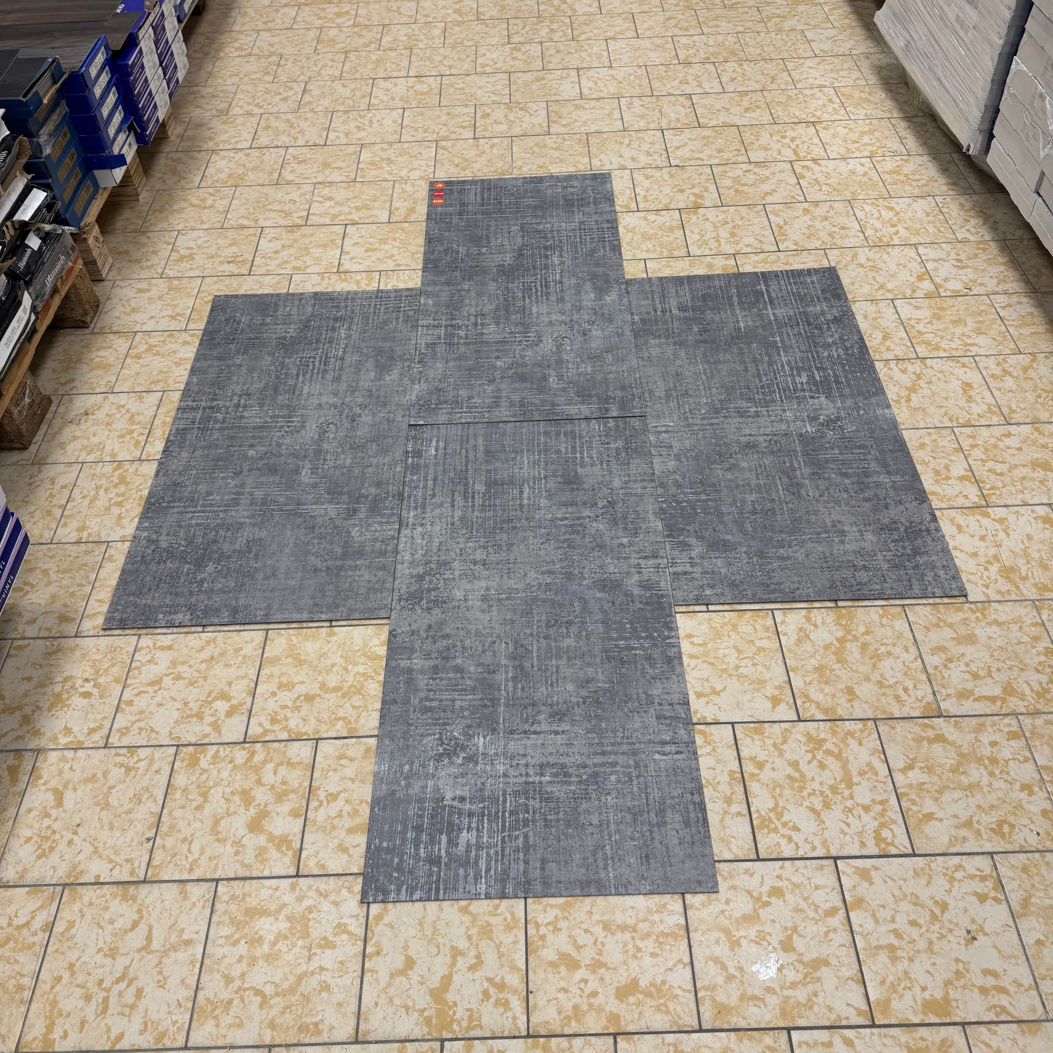 Restpartij Plak PVC mFLOR Grijs 230m2