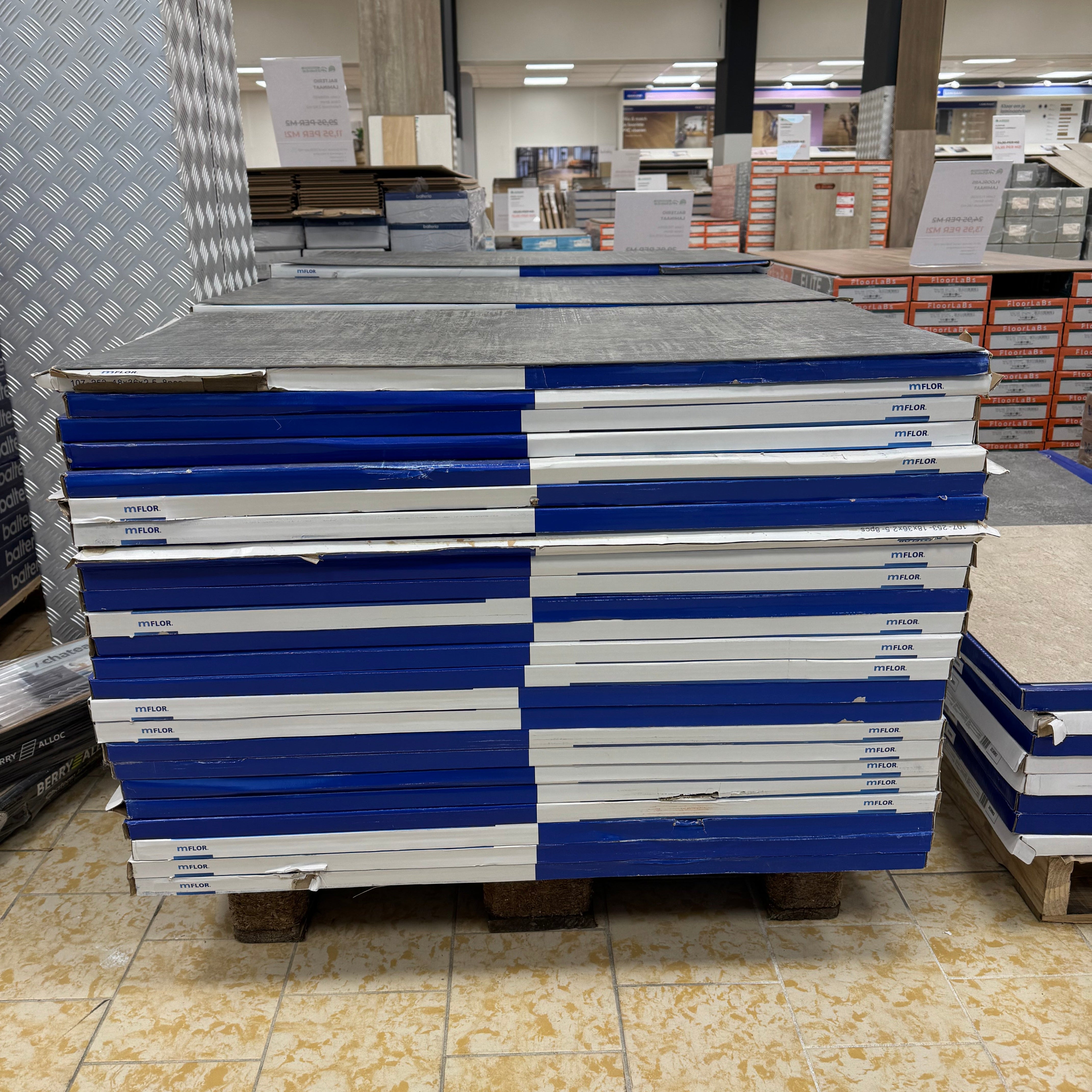 Restpartij Plak PVC mFLOR Grijs 230m2