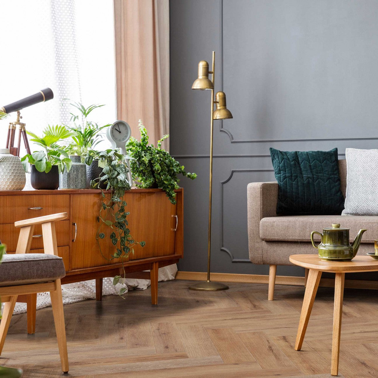 Solidfloor Mansion Comfort Click Visgraat Dark Oak - Klik PVC