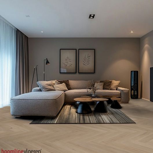 Hoomline Fusion Superior Dryback Visgraat V4 Gotham Oak Oiled - Plak PVC Vloer