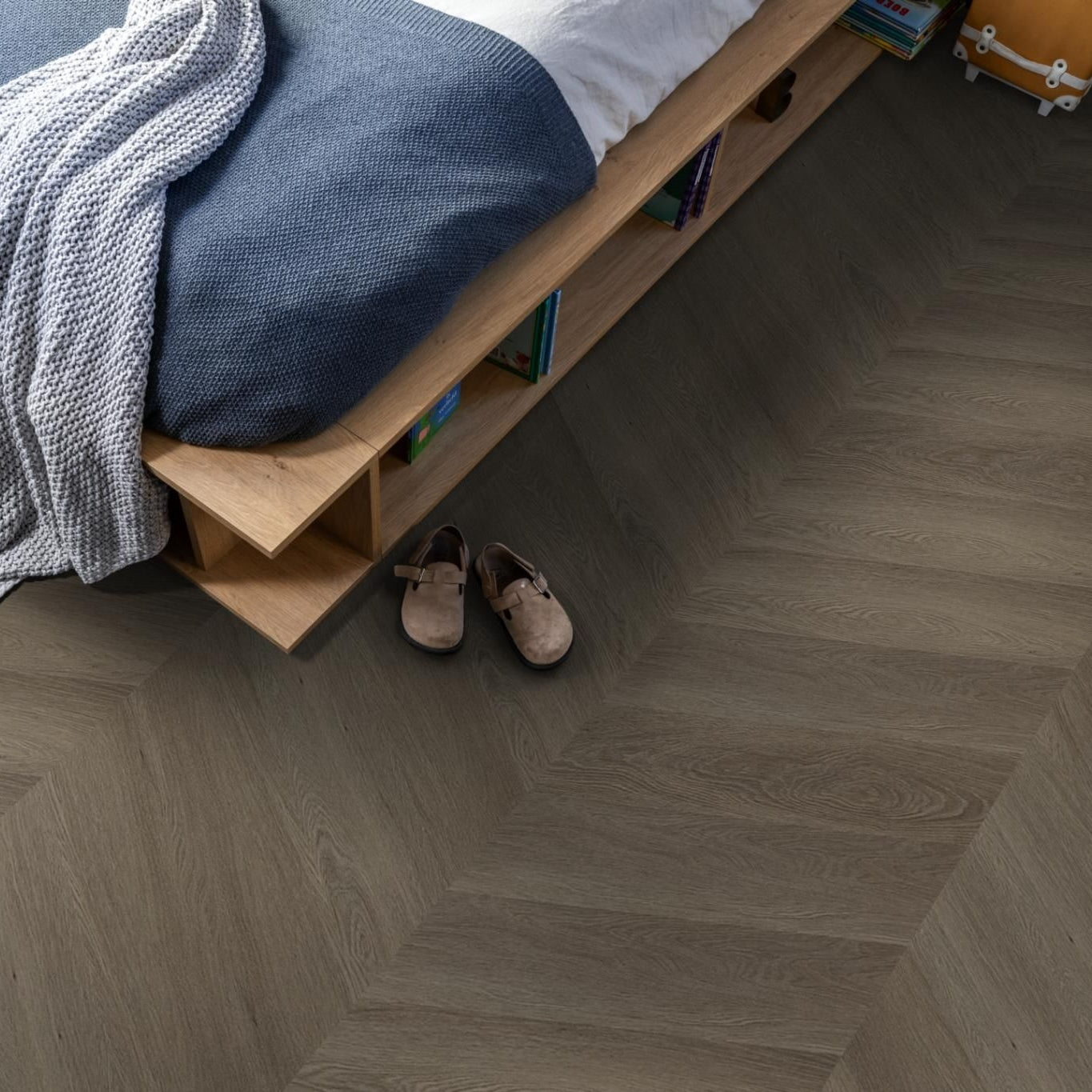 Ambiant Spigato Estino Hongaarse Punt Brown - Plak PVC Vloer