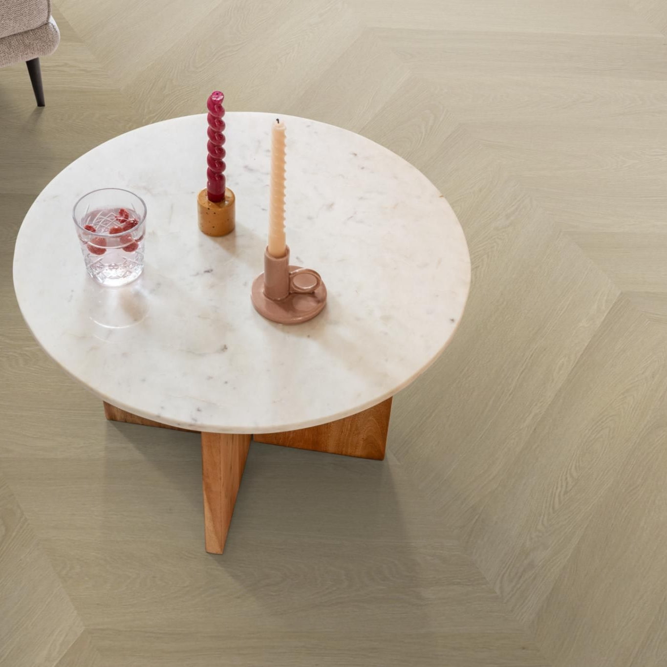 Ambiant Spigato Estino Hongaarse Punt Natural Oak - Plak PVC Vloer