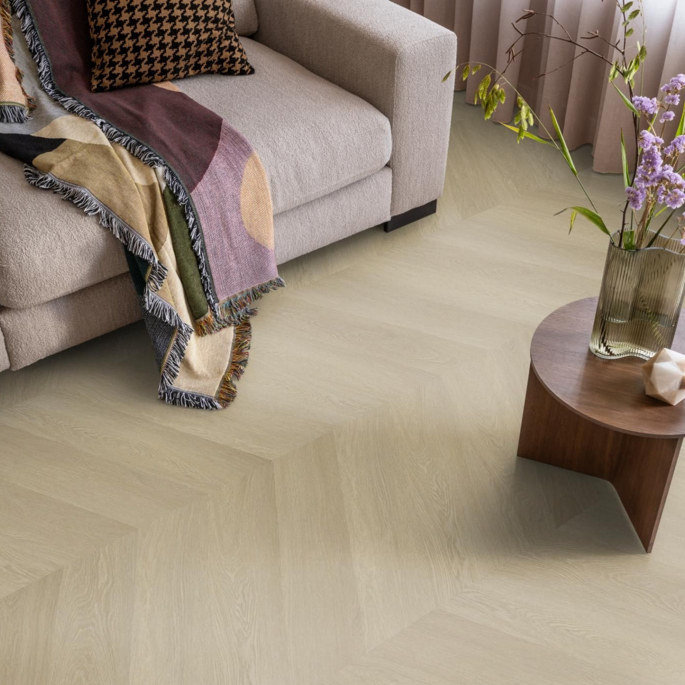 Ambiant Spigato Estino Hongaarse Punt Natural Oak - Plak PVC Vloer