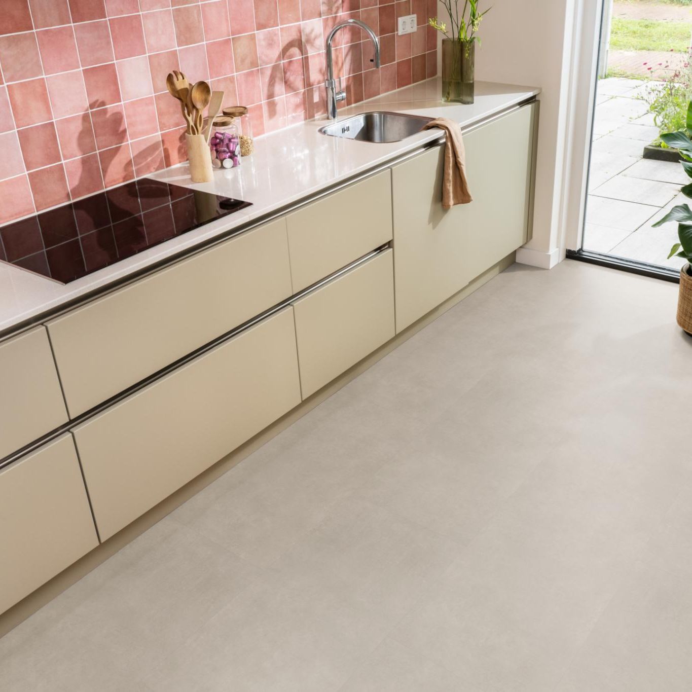 Ambiant Basic Dryback Sand - Plak PVC Vloer
