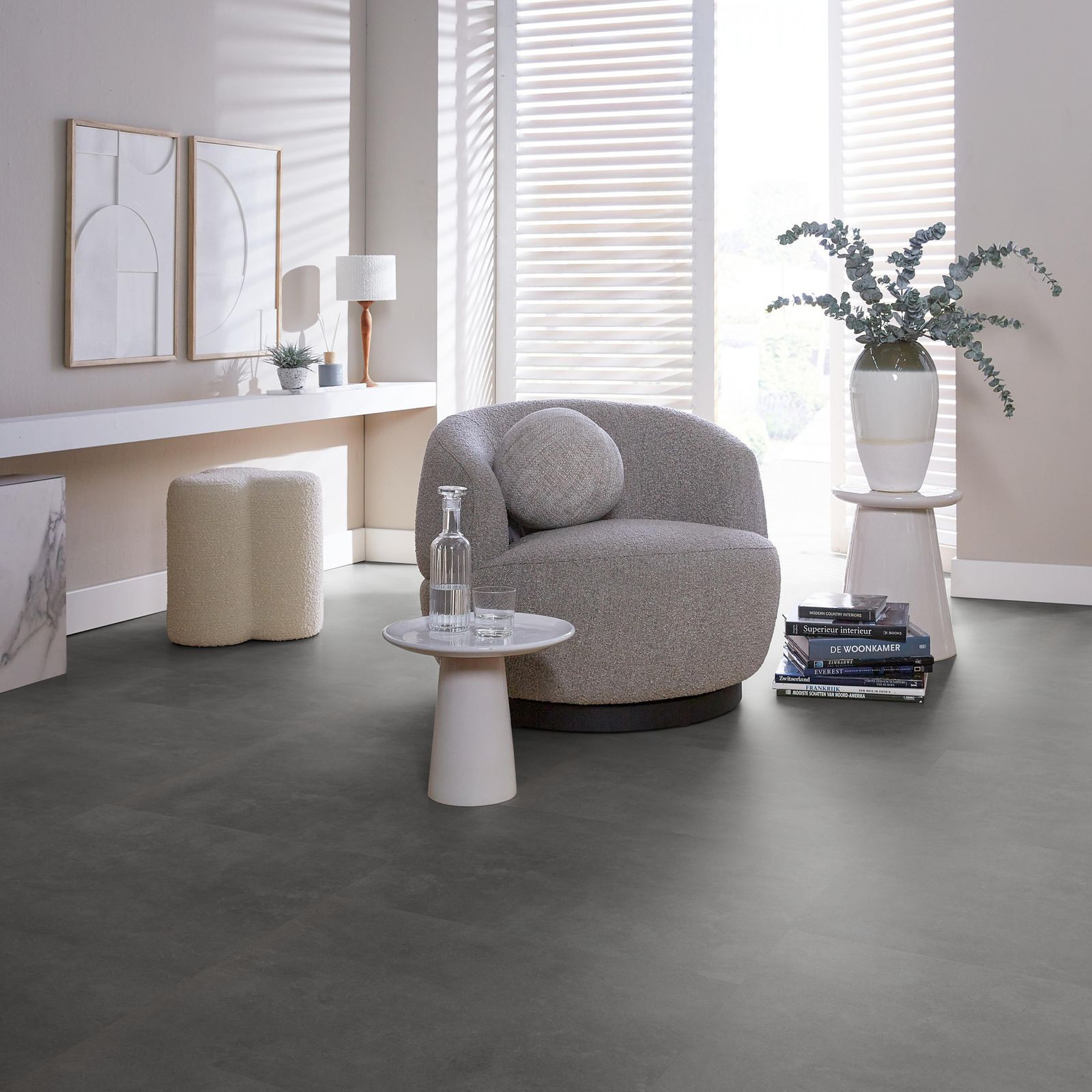 Ambiant Ceramo Dryback Anthracite - Plak PVC Vloer