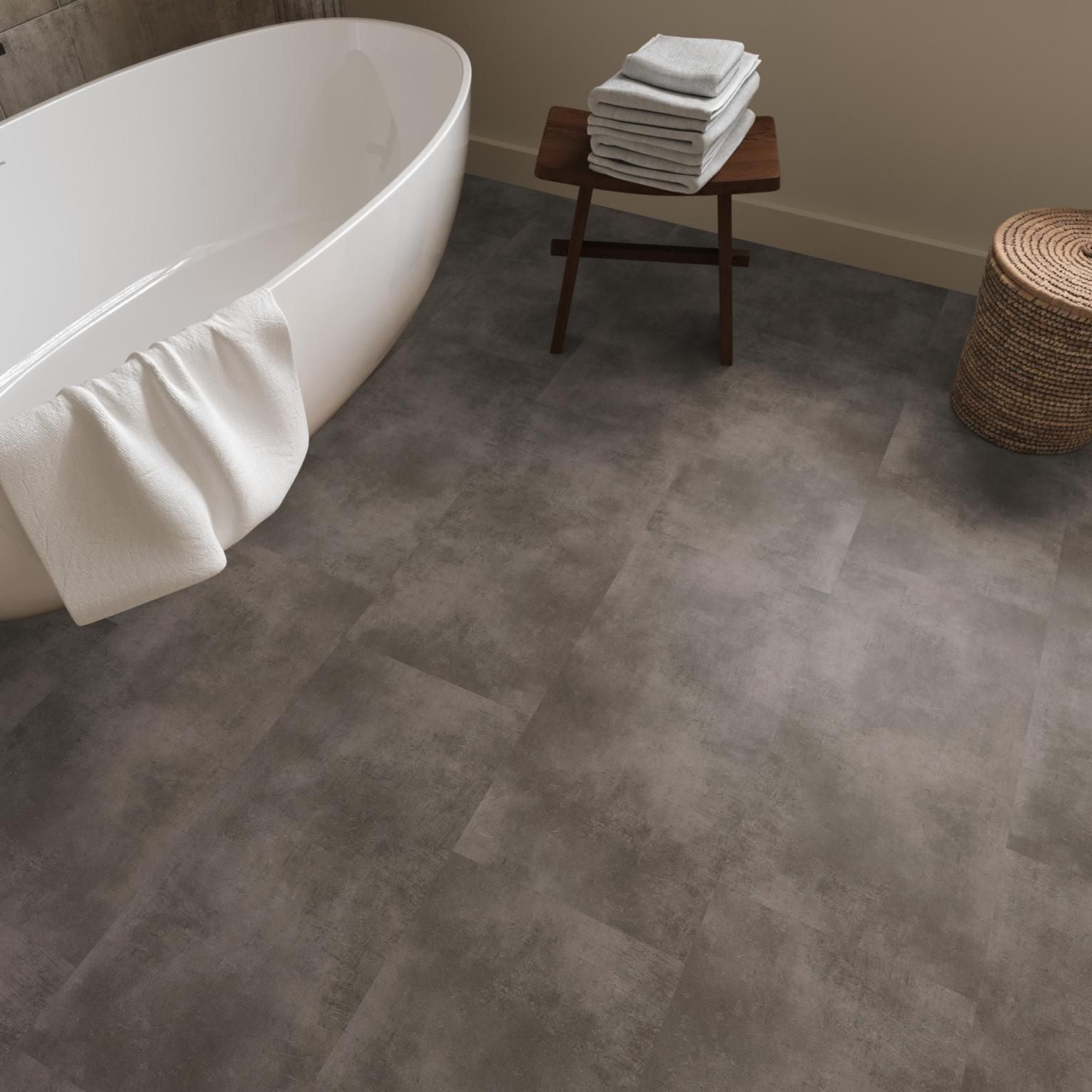 Ambiant Concrete Dryback Mid Grey - Plak PVC Vloer