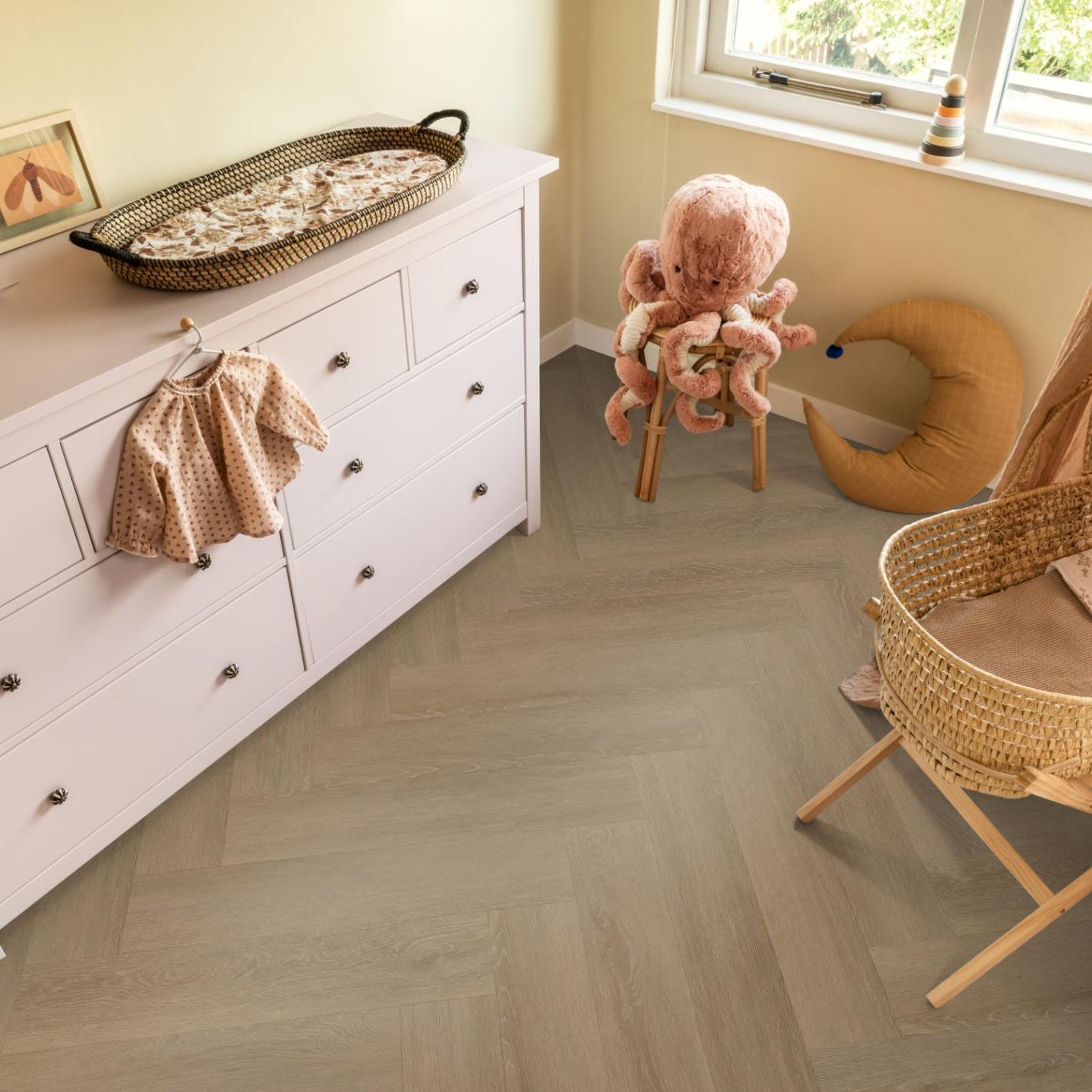 Ambiant Herringbone Dryback Sun Kissed - Plak PVC Vloer