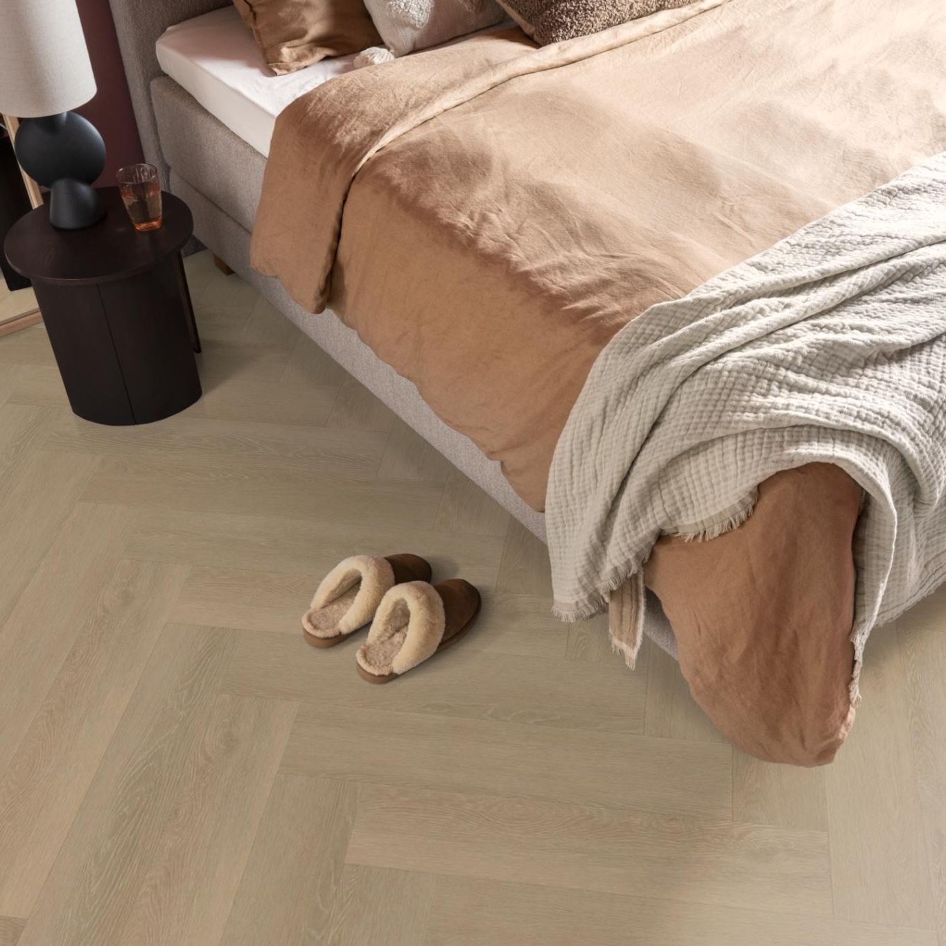 Ambiant Herringbone Dryback Warm Natural - Plak PVC Vloer