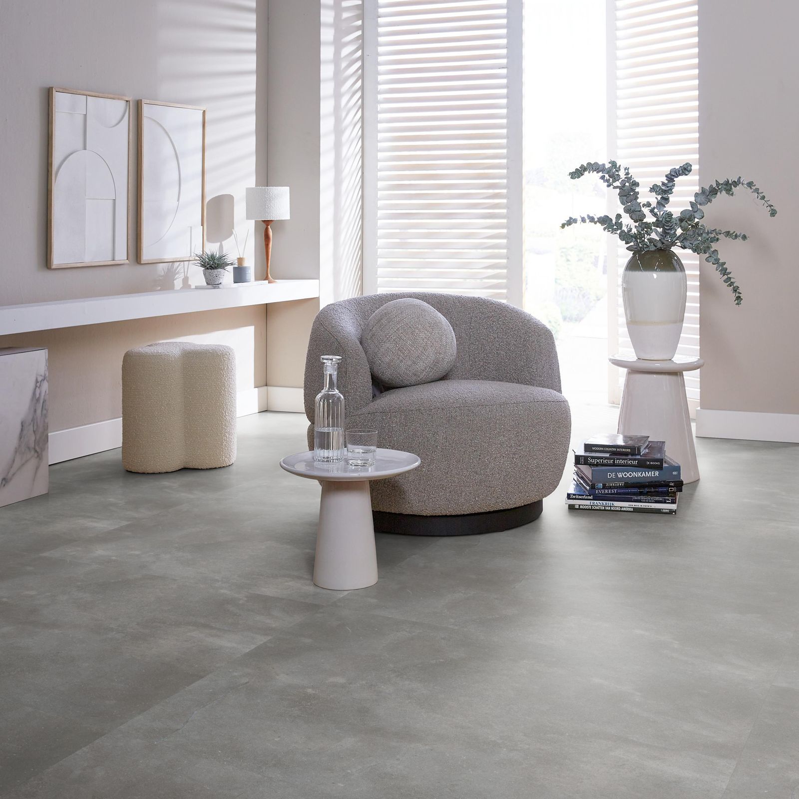 Ambiant Piazzo XL Dryback Dark Grey - Plak PVC Vloer