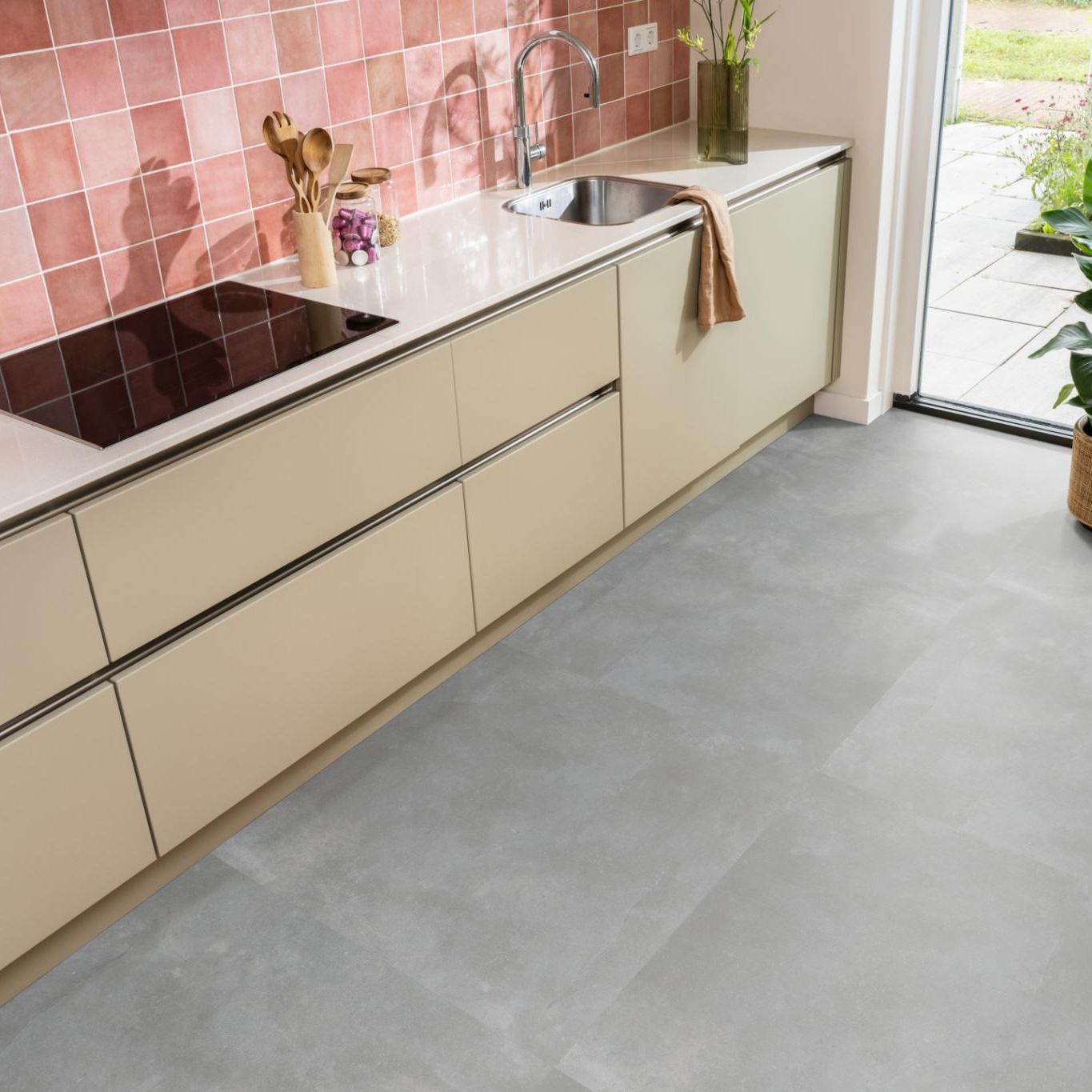 Ambiant Piazzo XL Dryback Grey - Plak PVC Vloer