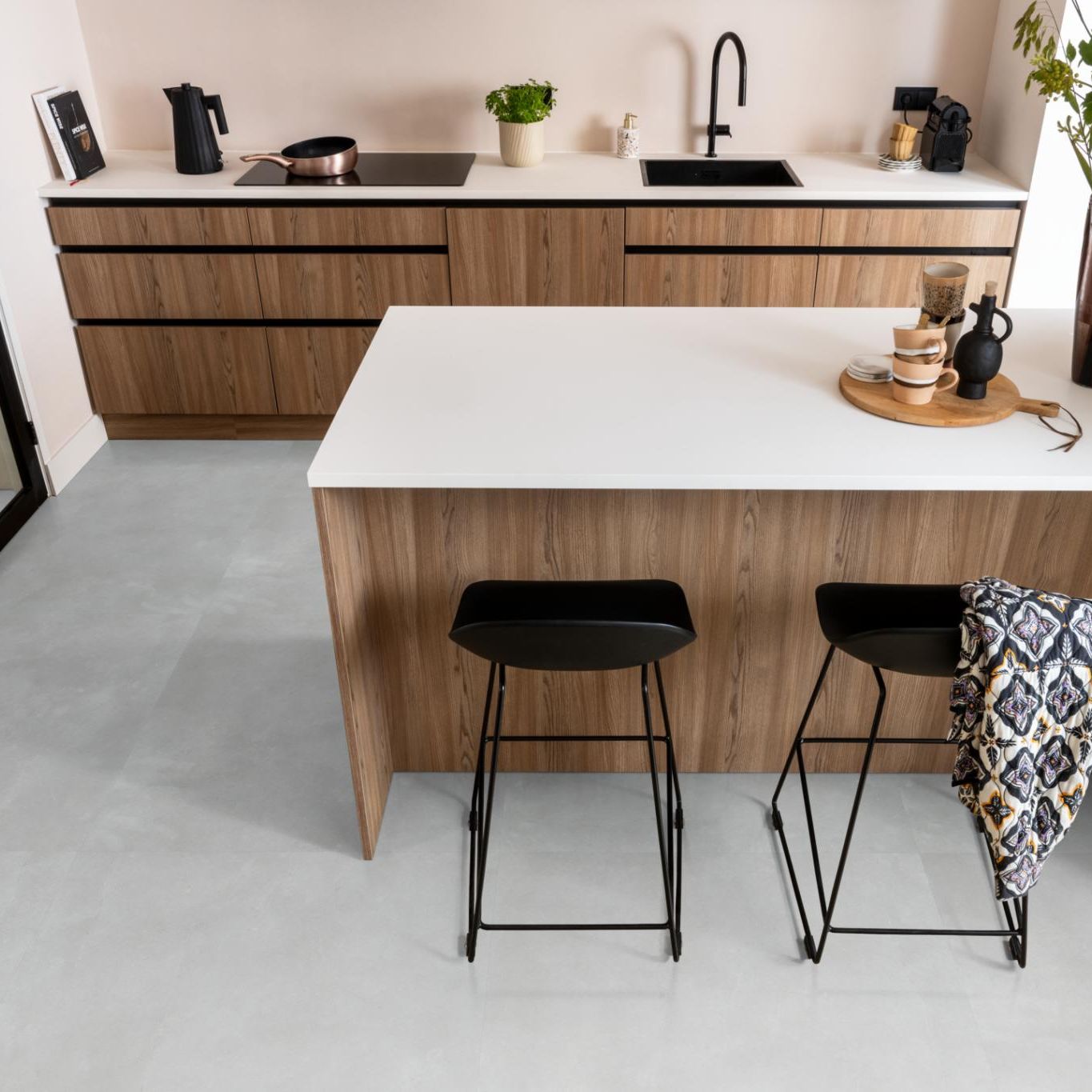 Ambiant Piazzo XL Dryback Light Grey - Plak PVC Vloer