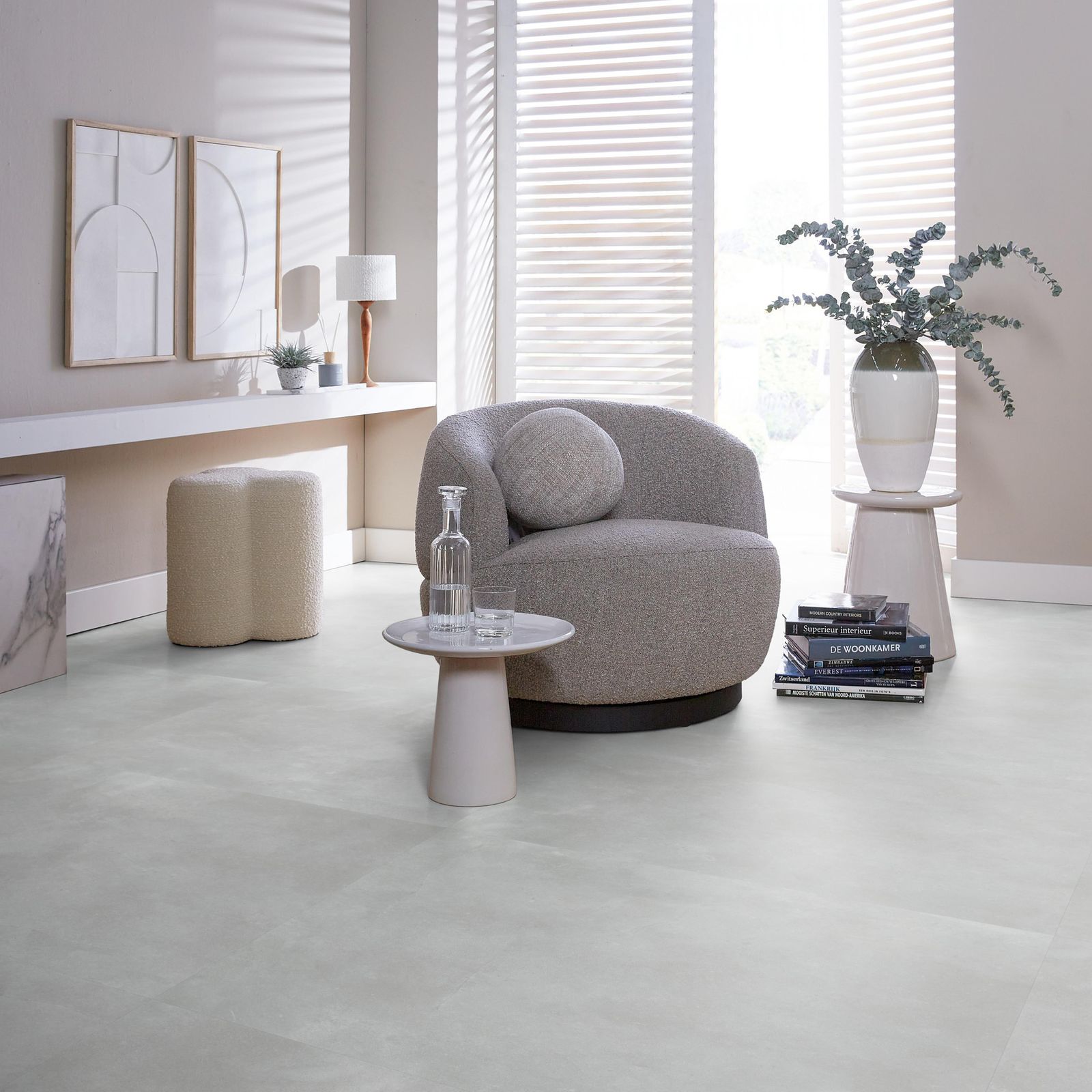 Ambiant Piazzo XL Dryback Light Grey - Plak PVC Vloer