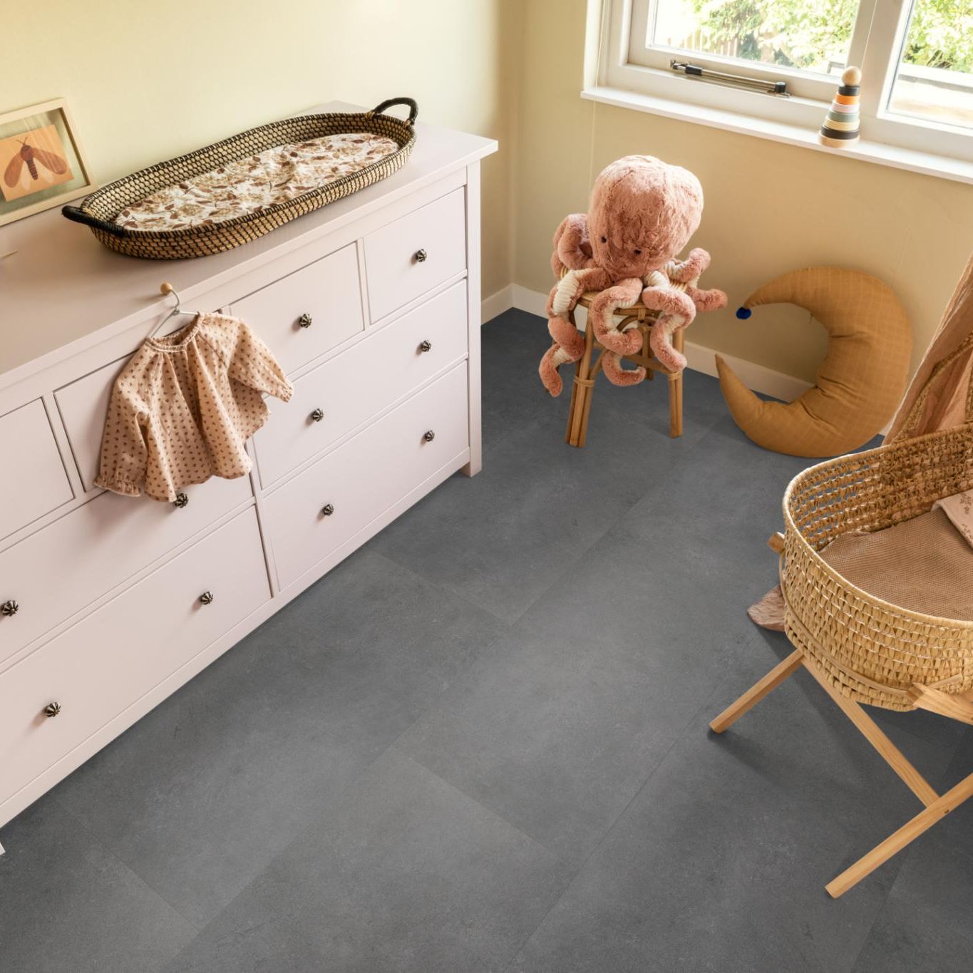 Ambiant Sarino Dryback Dark Grey - Plak PVC Vloer