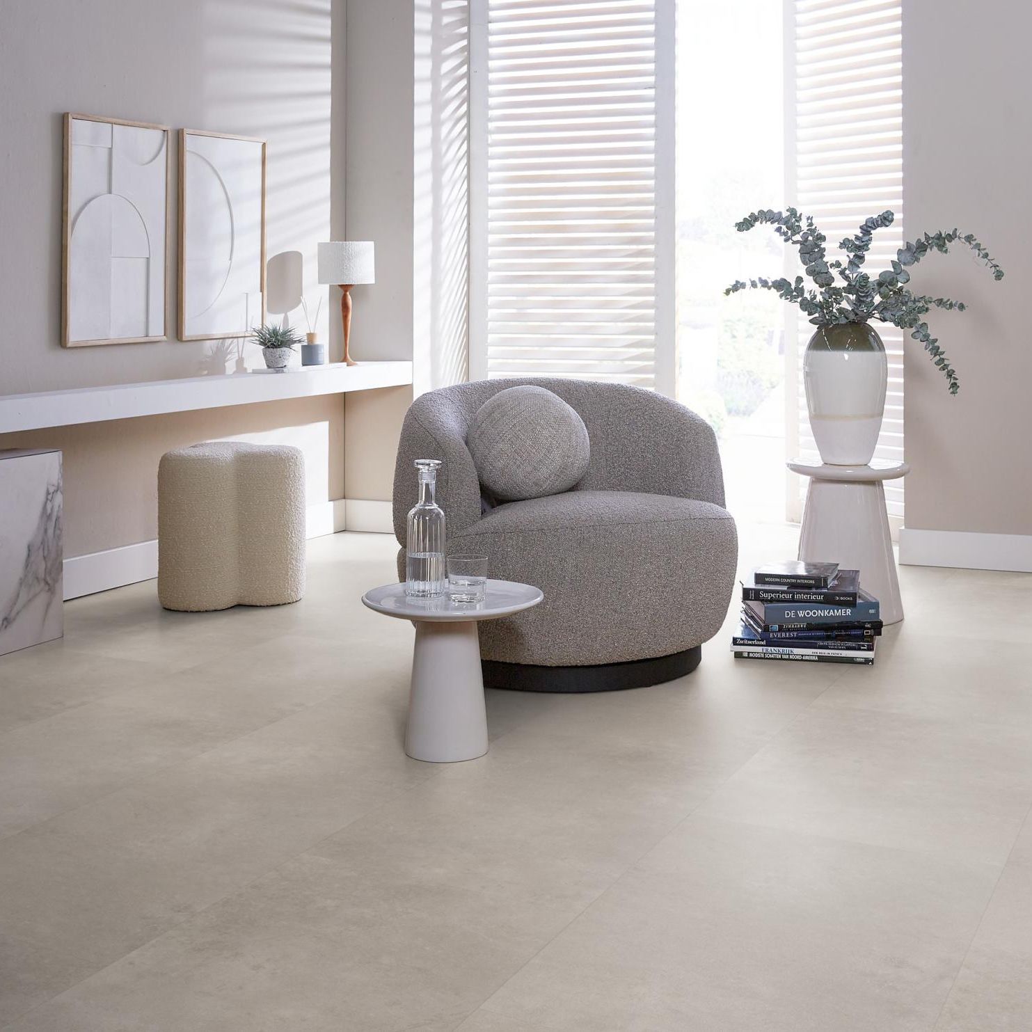 Ambiant Sarino Dryback Light Grey - Plak PVC Vloer