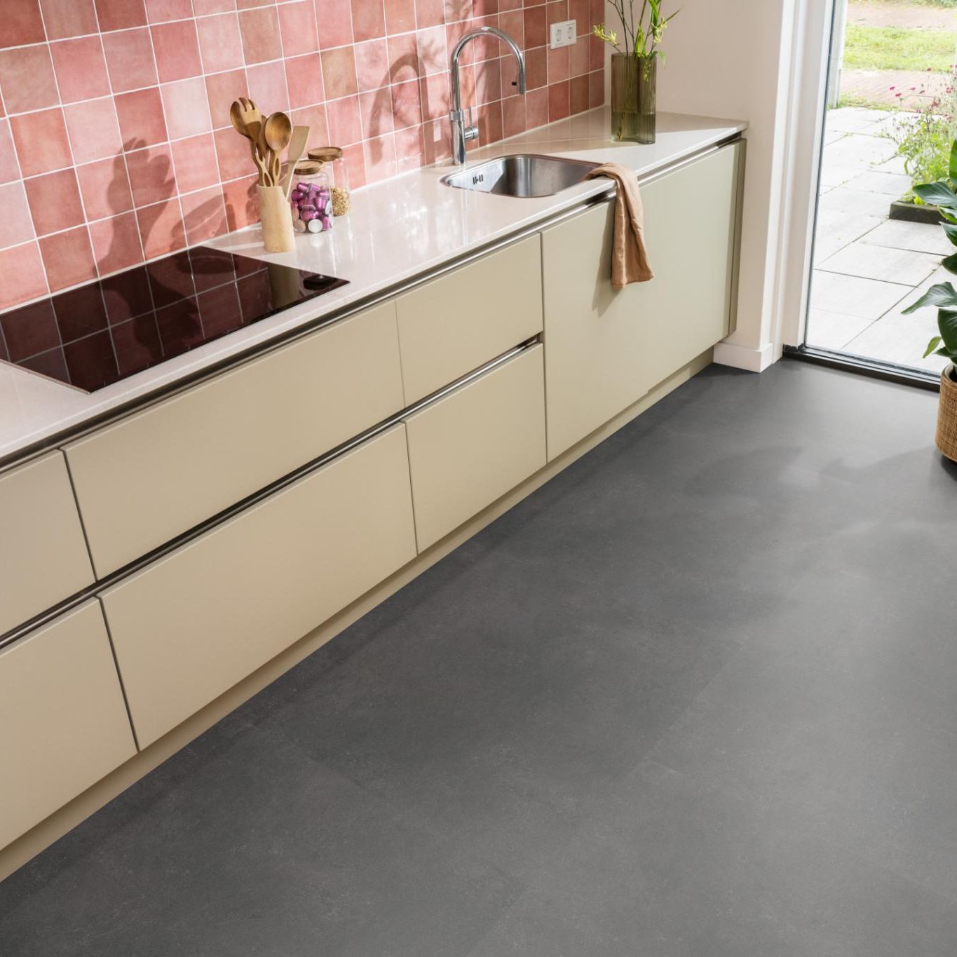 Ambiant Sarino XL Dryback Anthracite - Plak PVC Vloer