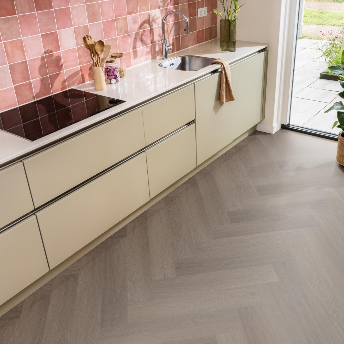 Ambiant Spigato Estino Visgraat Click Brown - Klik PVC Vloer