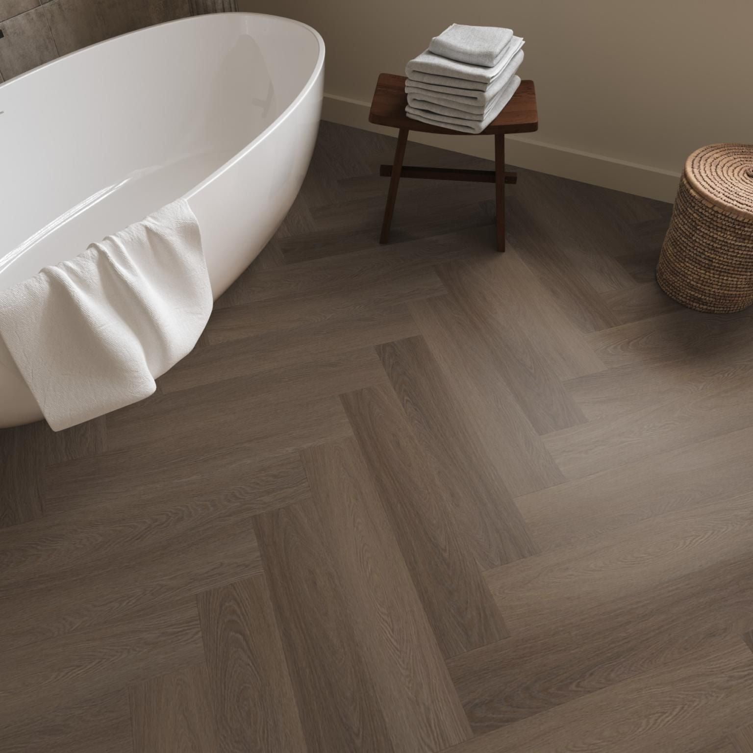 Ambiant Spigato Estino Visgraat Click Brown - Klik PVC Vloer