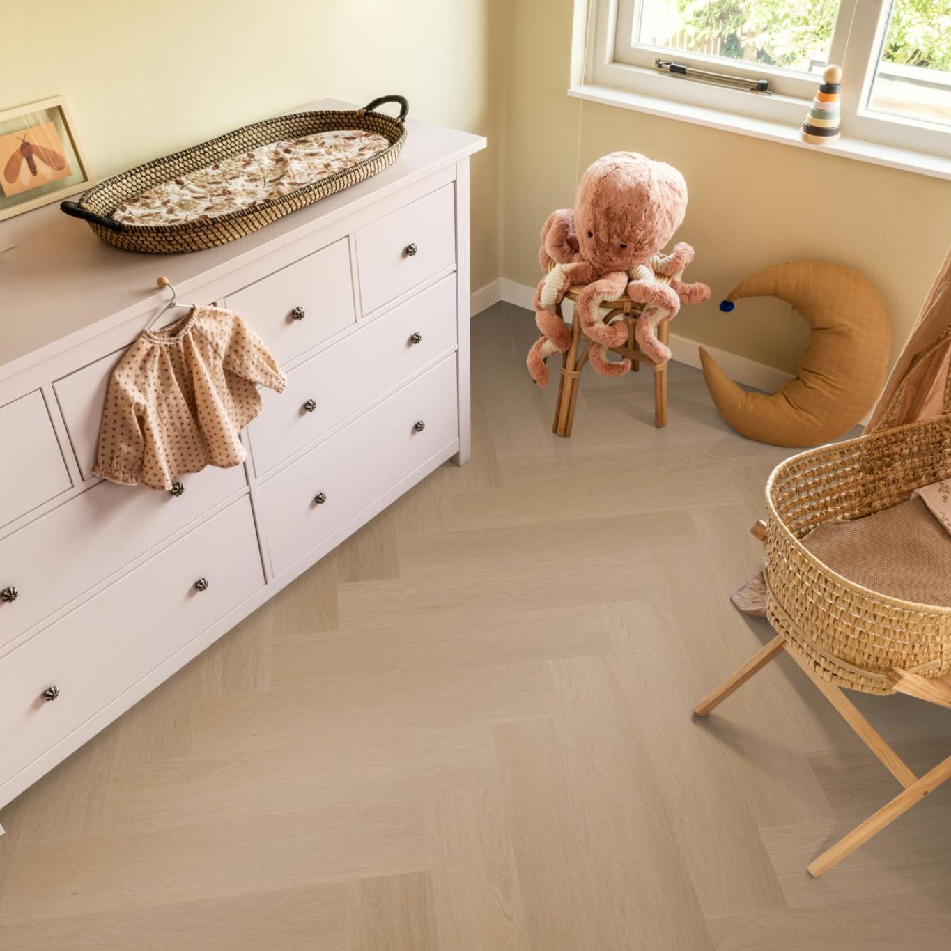 Ambiant Spigato Estino Visgraat Dryback Natural Oak - Plak PVC Vloer