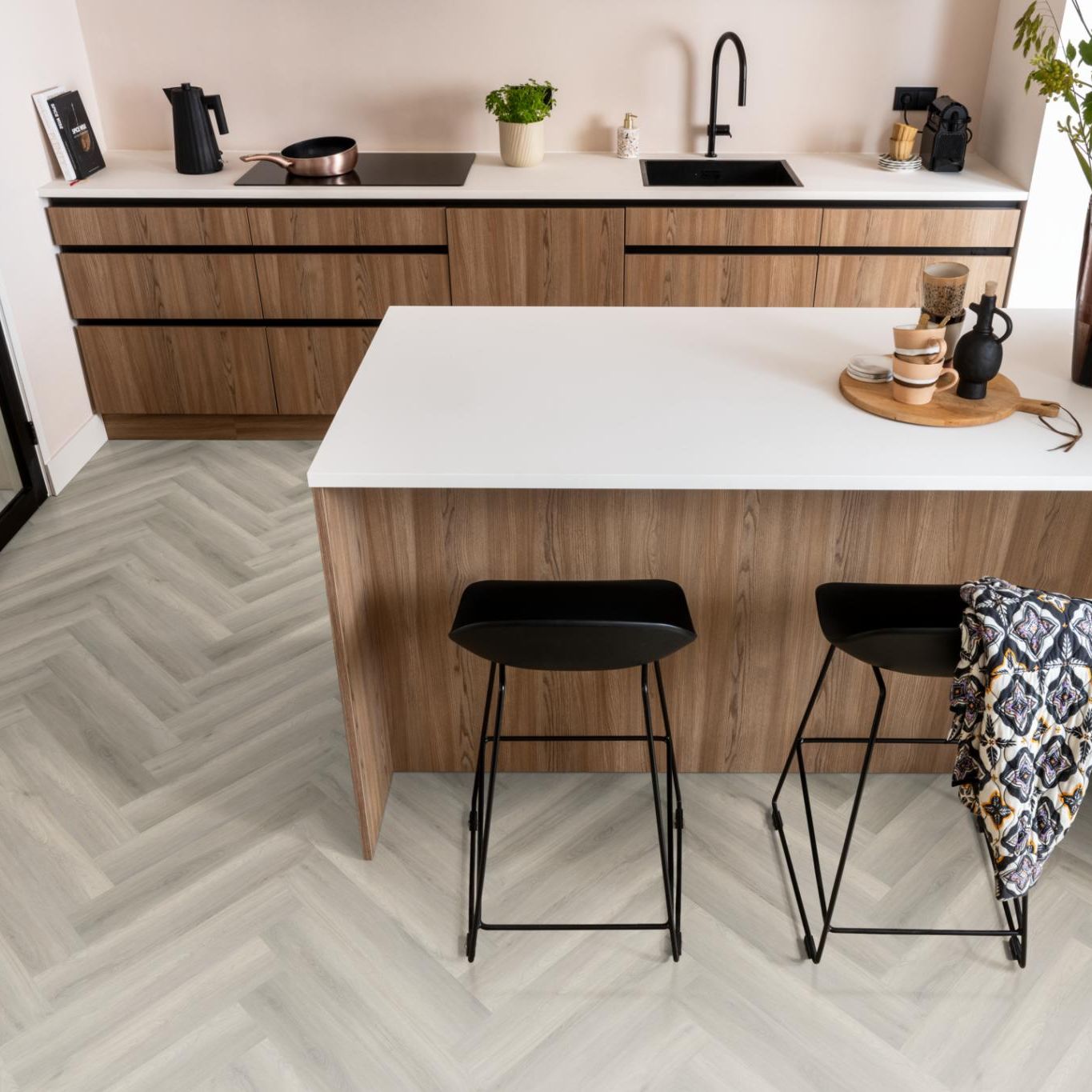 Ambiant Spigato Visgraat Click Grey - Klik PVC Vloer