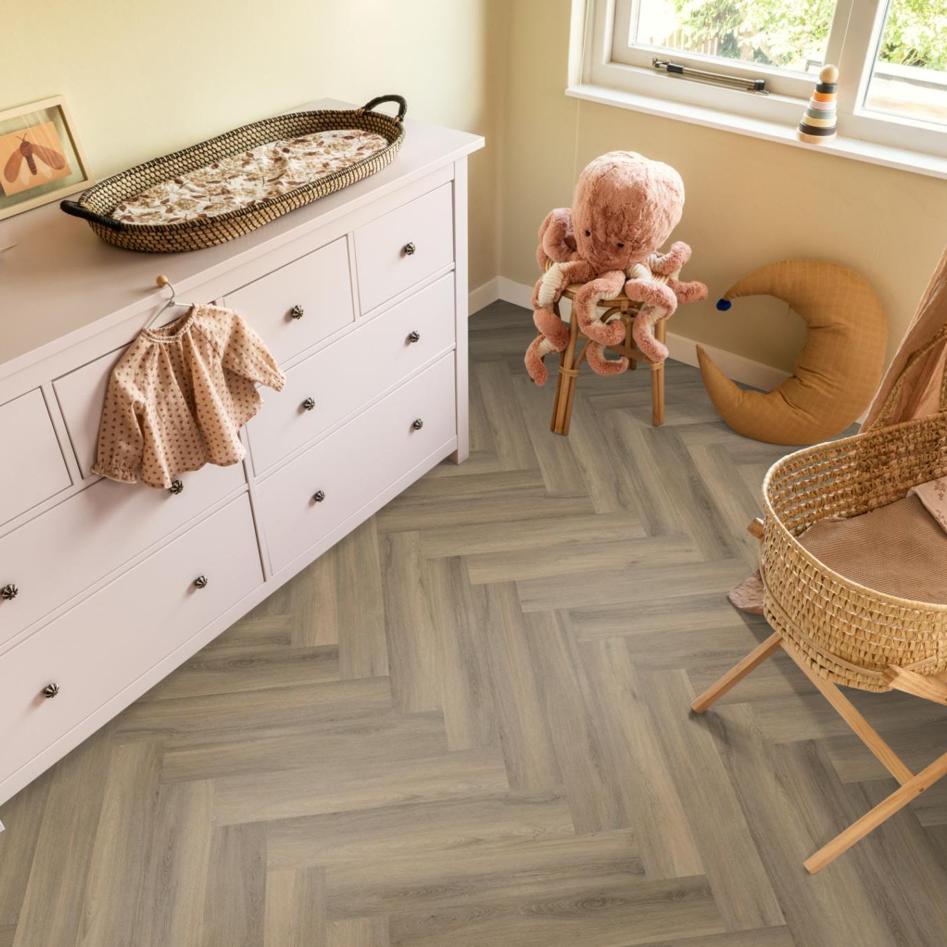 Ambiant Spigato Visgraat Click Light Brown - Klik PVC Vloer