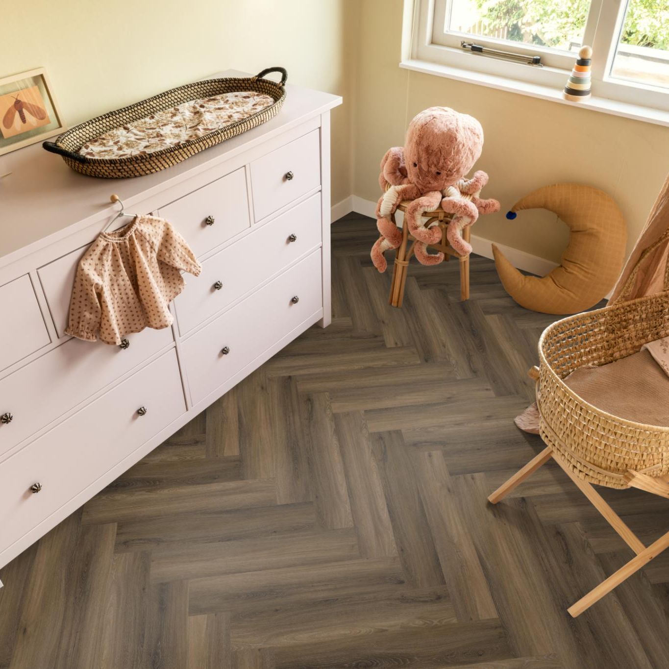 Ambiant Spigato Visgraat Click Warm Brown - Klik PVC Vloer