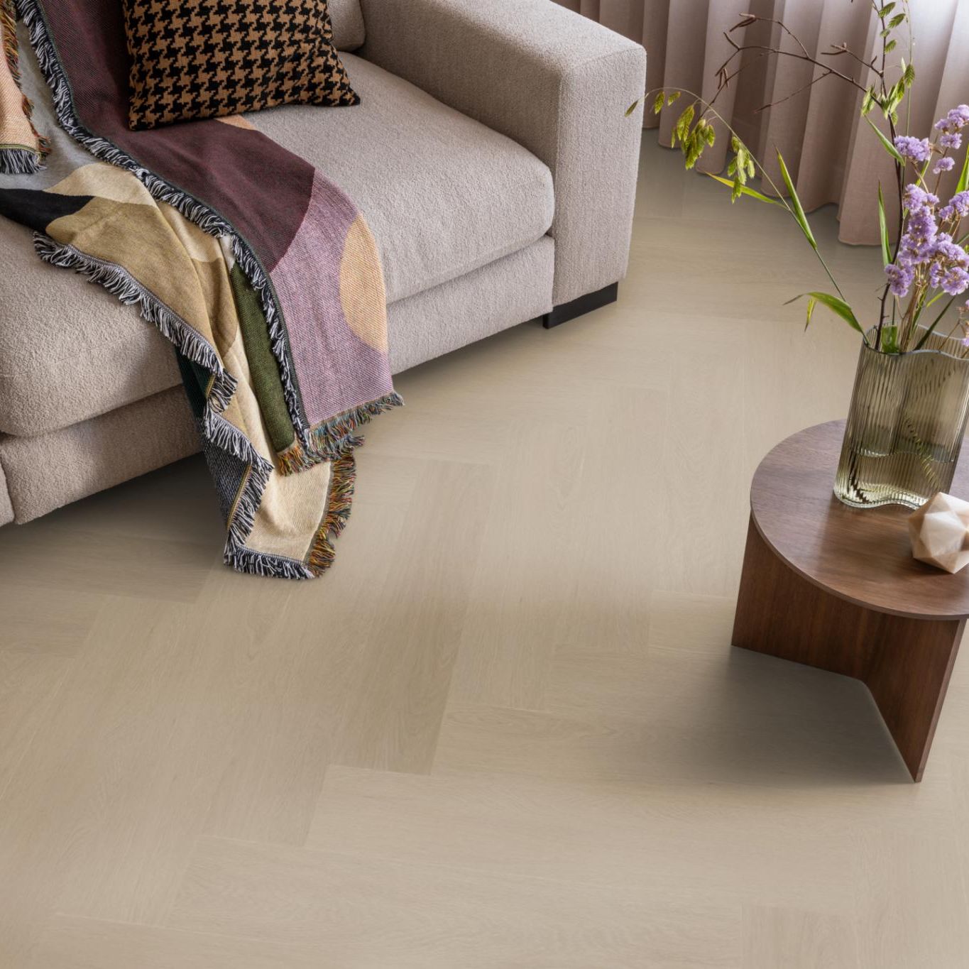 Ambiant Spigato Estino Visgraat Dryback Warm Brown - Plak PVC Vloer