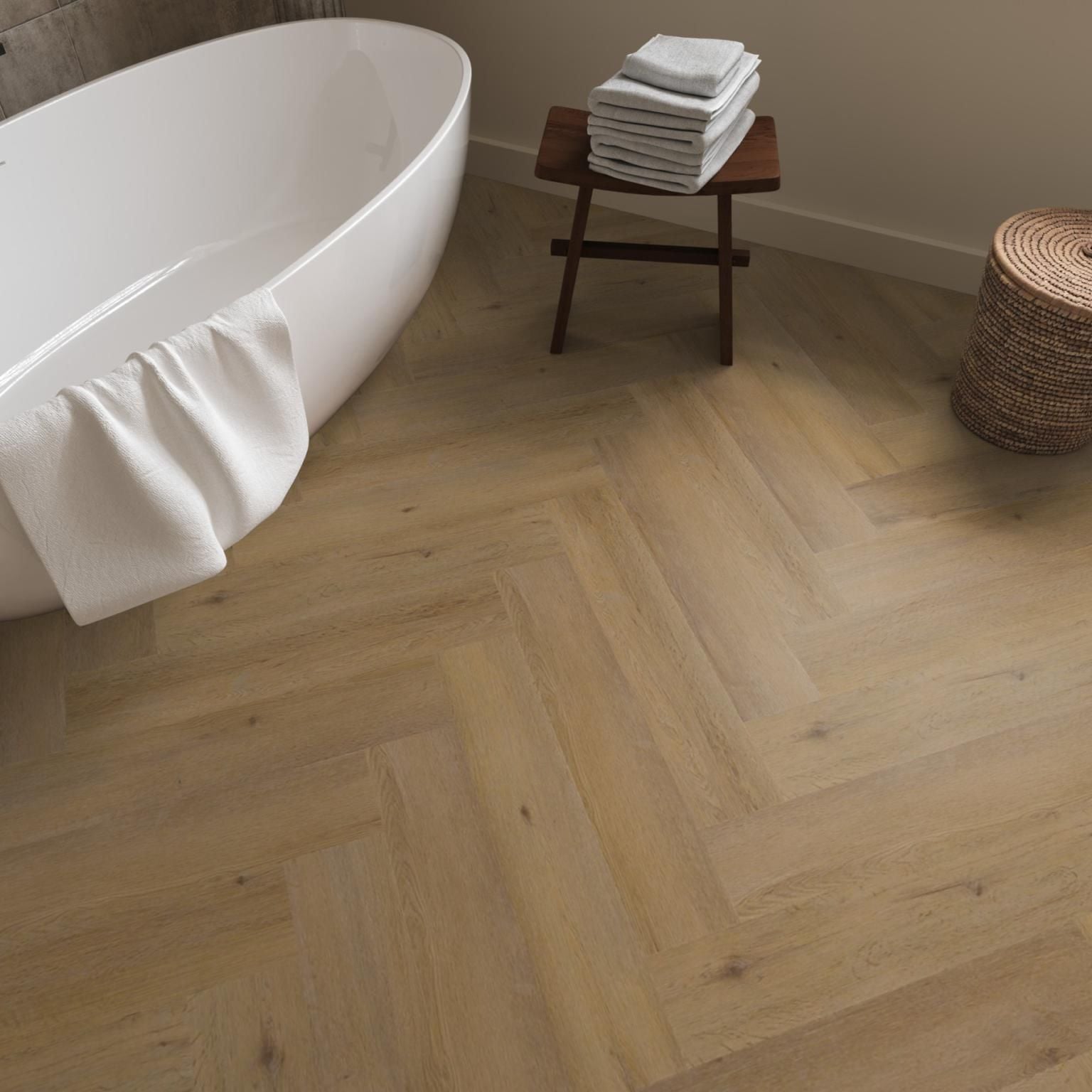 Ambiant Spigato Vivero Visgraat Dryback Dark Oak - Plak PVC Vloer