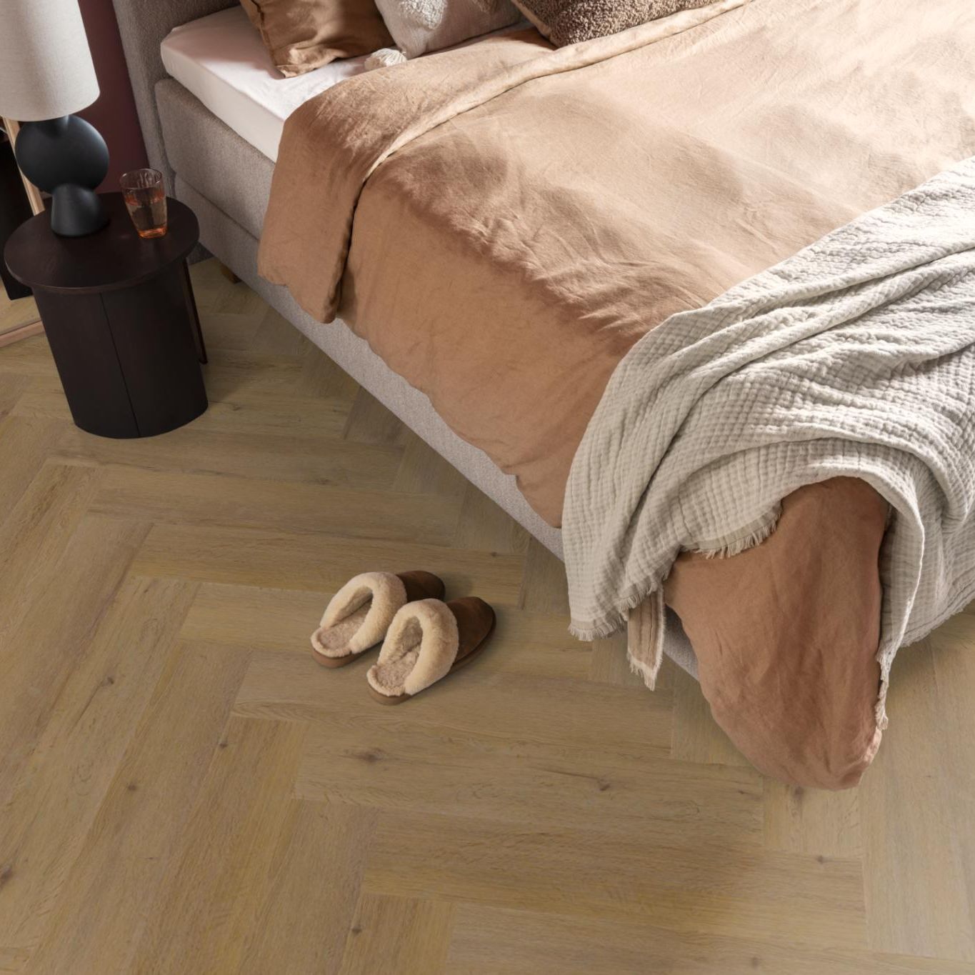 Ambiant Spigato Vivero Visgraat Dryback Dark Oak - Plak PVC Vloer