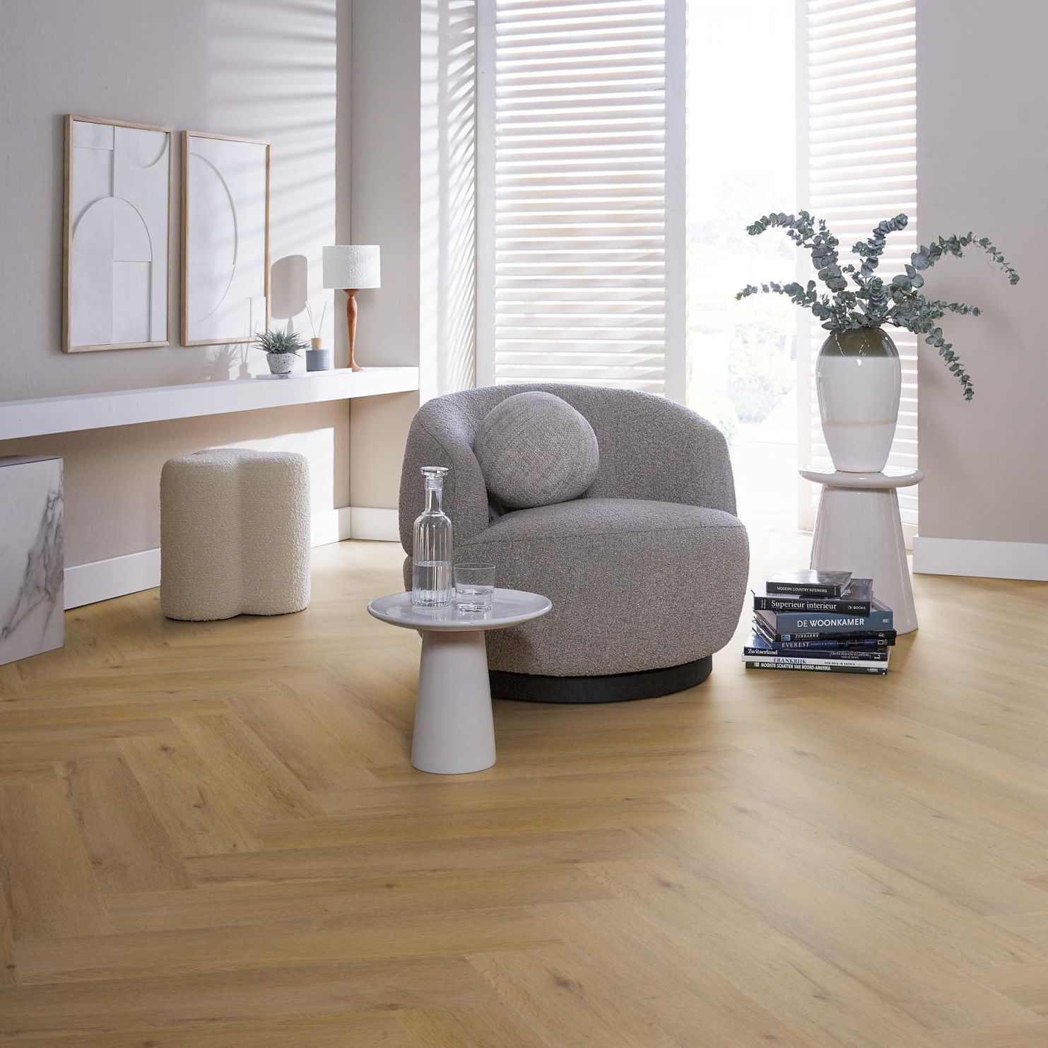 Ambiant Spigato Vivero Visgraat Dryback Dark Oak - Plak PVC Vloer