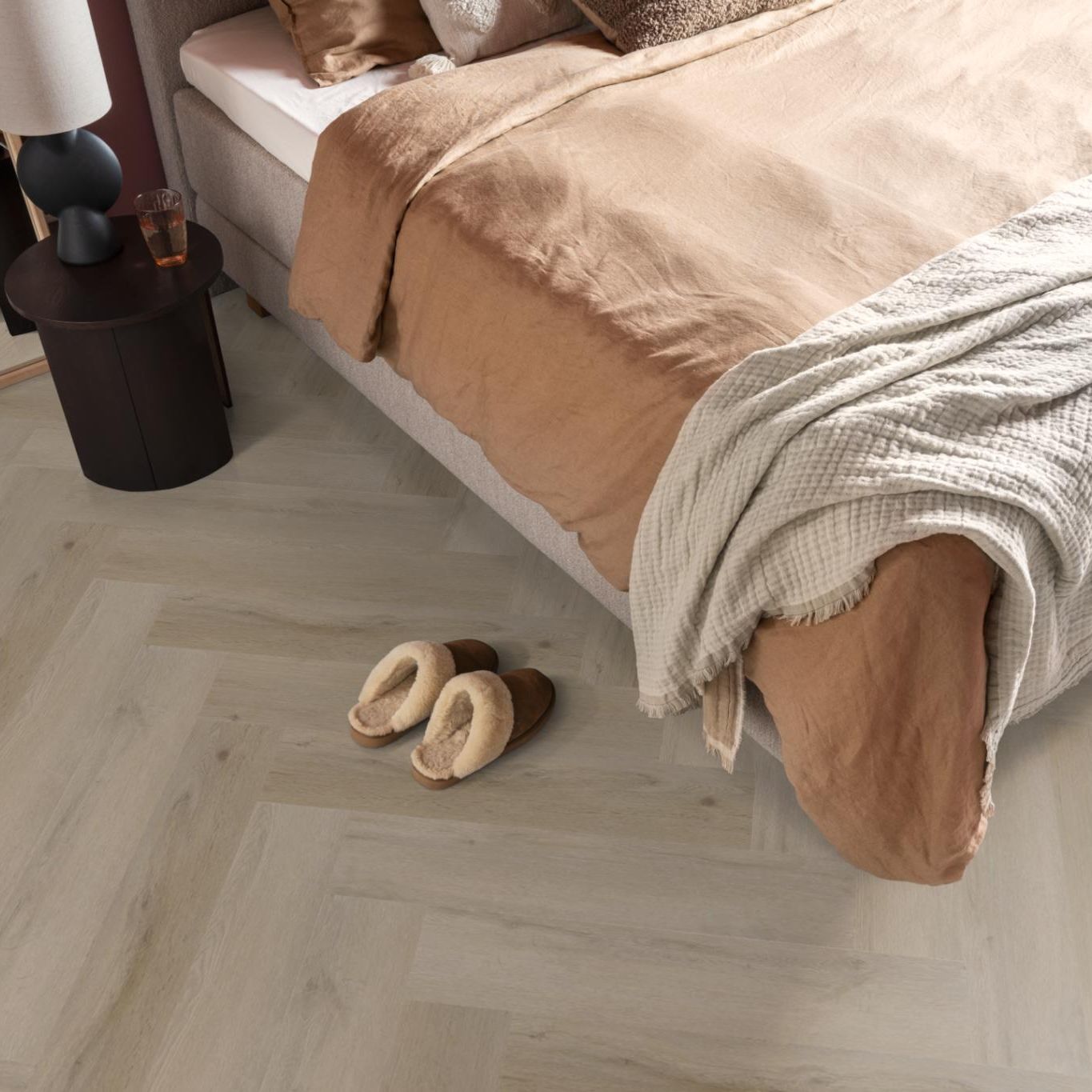 Ambiant Spigato Vivero Visgraat Dryback Light Oak - Plak PVC Vloer