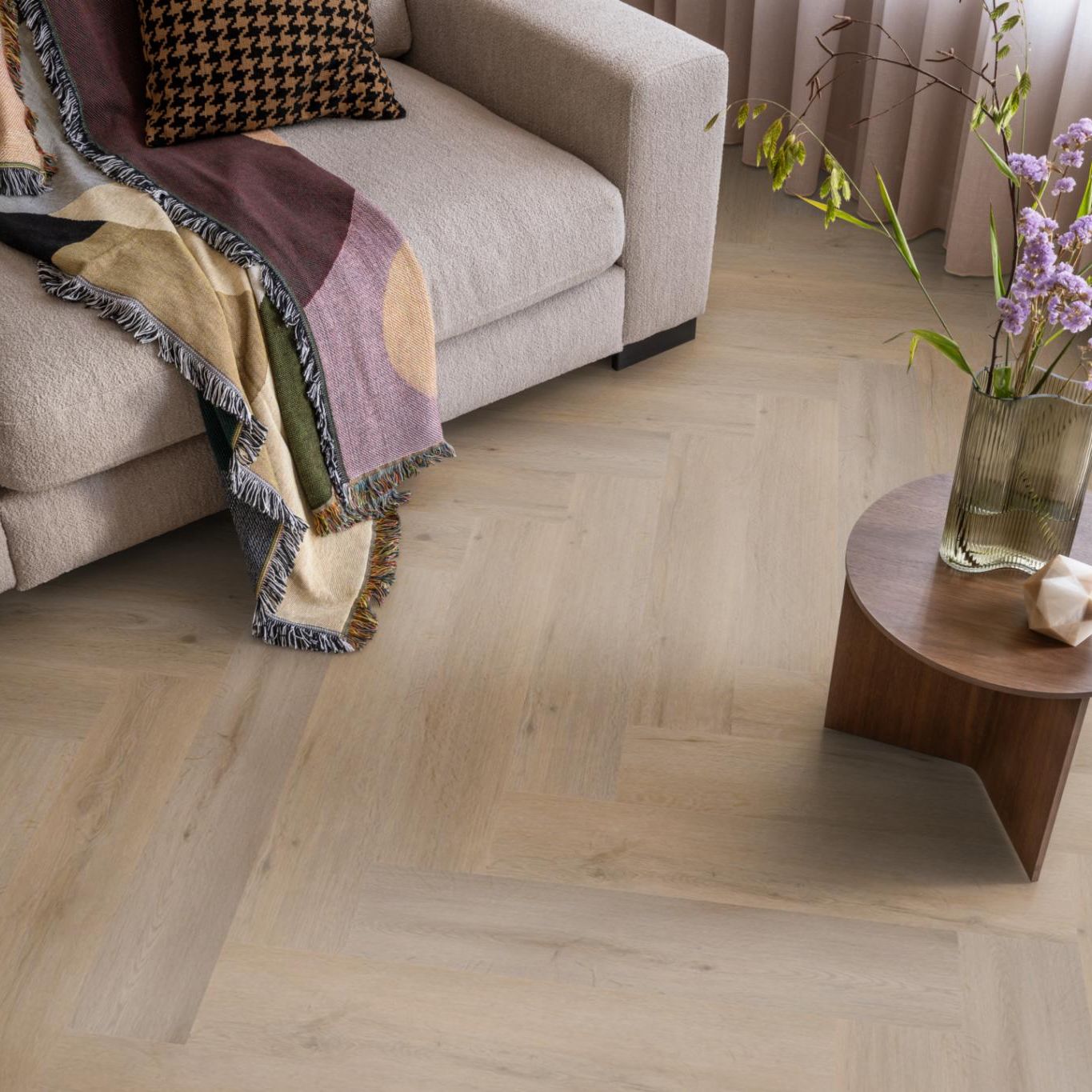 Ambiant Spigato Vivero Visgraat Dryback Natural Oak - Plak PVC Vloer