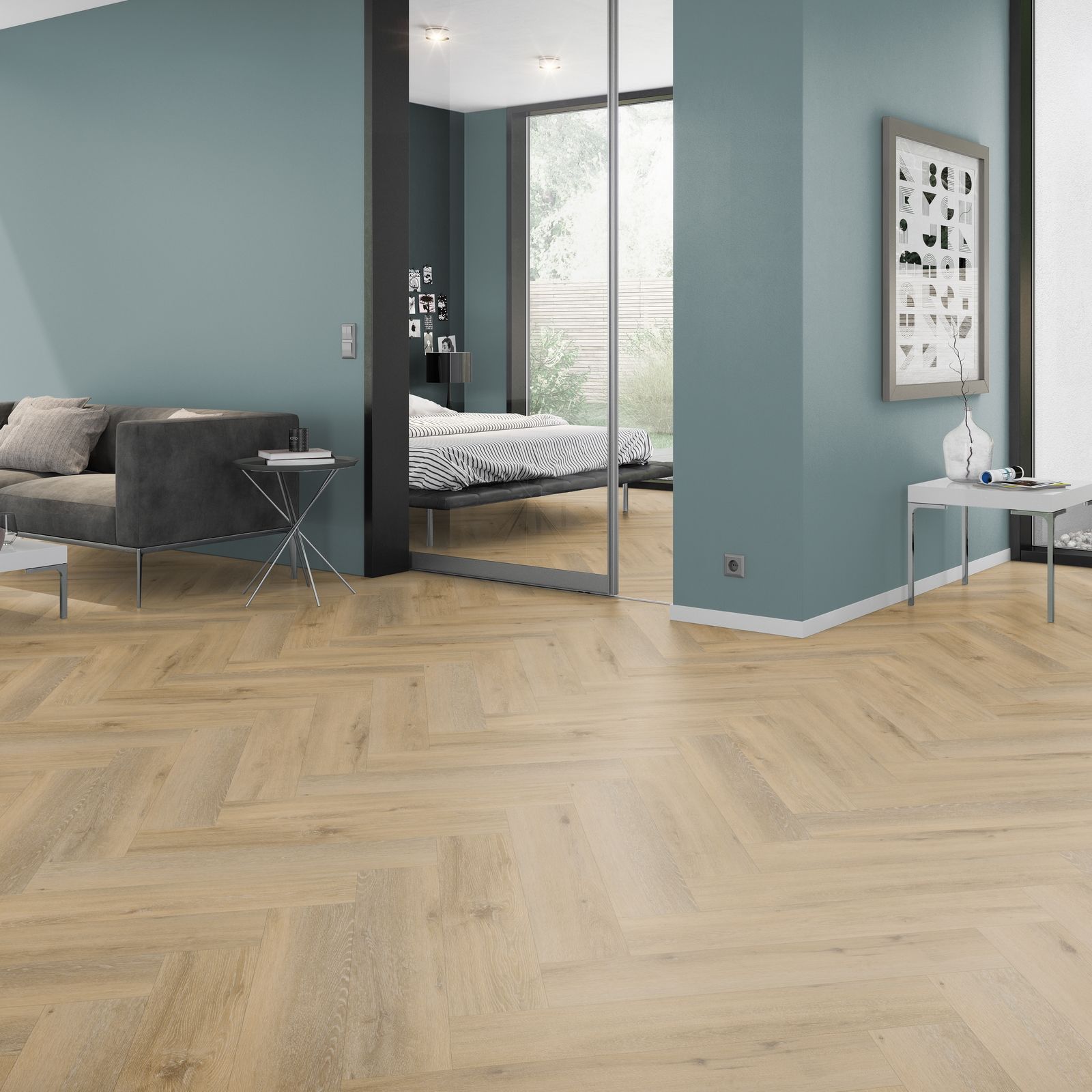 Belakos Attico Visgraat XL 80 Dryback - Plak PVC Vloer