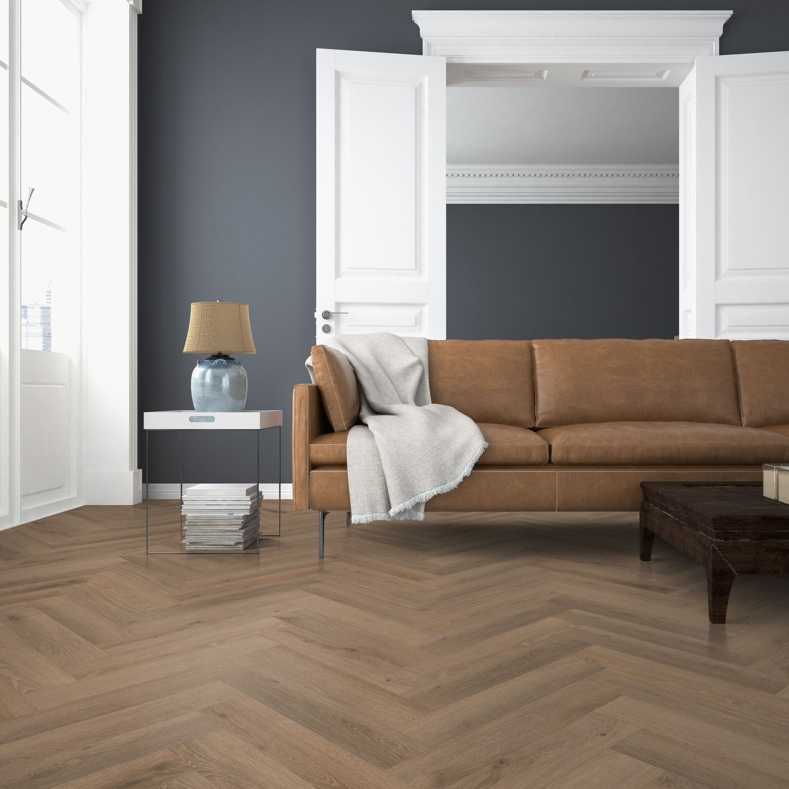 Belakos Rustico Visgraat 30 Dryback - PVC Vloer