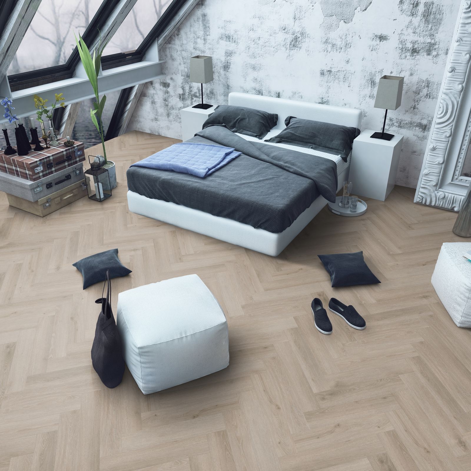 Belakos Rustico Visgraat 40 Dryback - PVC Vloer