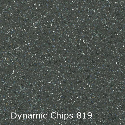 Interfloor Dynamic Chips 819 - Vinyl - Black Tex Backing