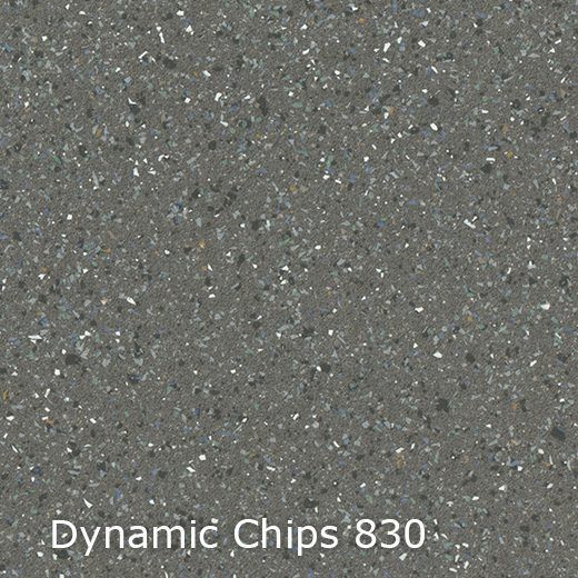 Interfloor Dynamic Chips 830 - Vinyl - Black Tex Backing