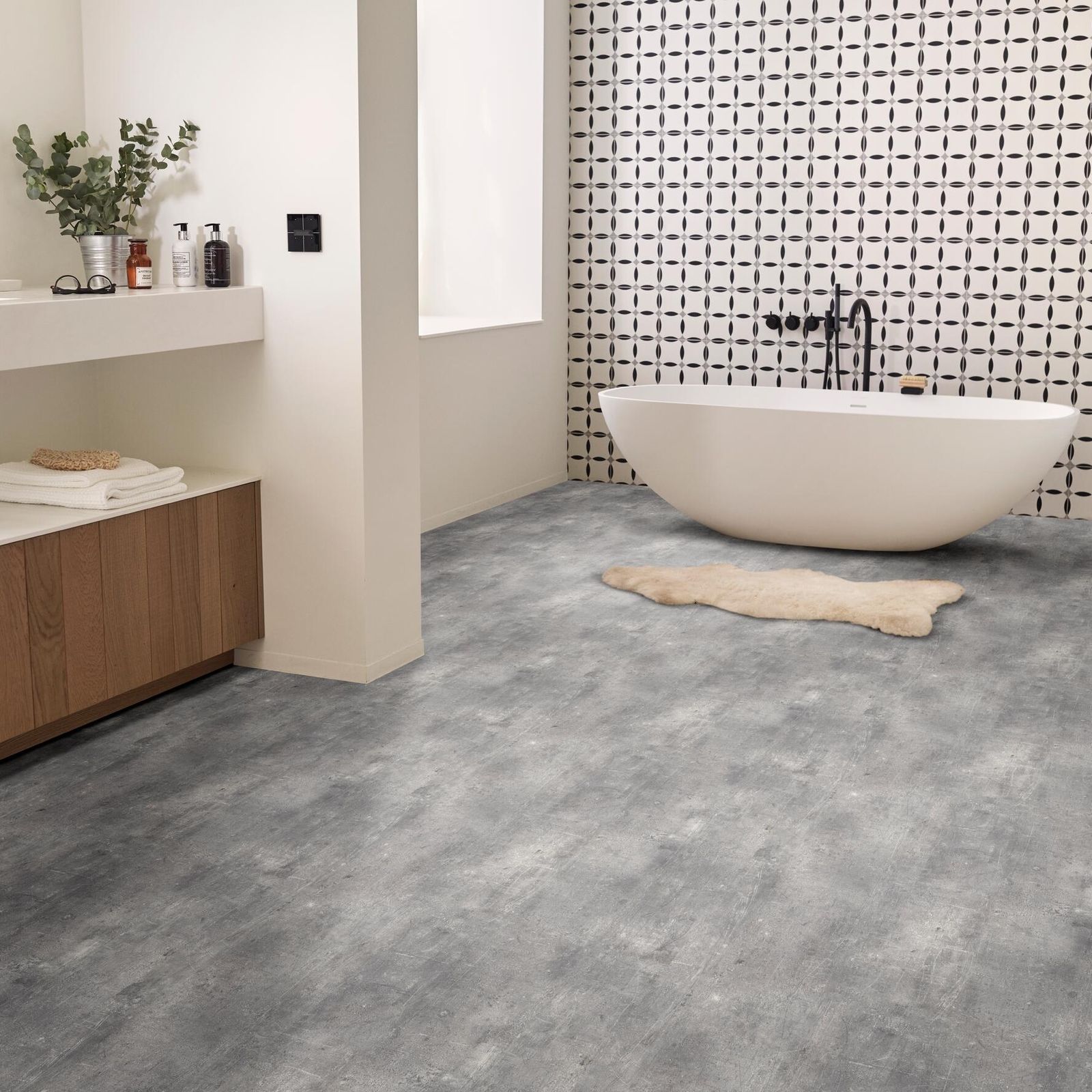 Interfloor Dynamic Concrete 533 - Vinyl - Black Tex Backing