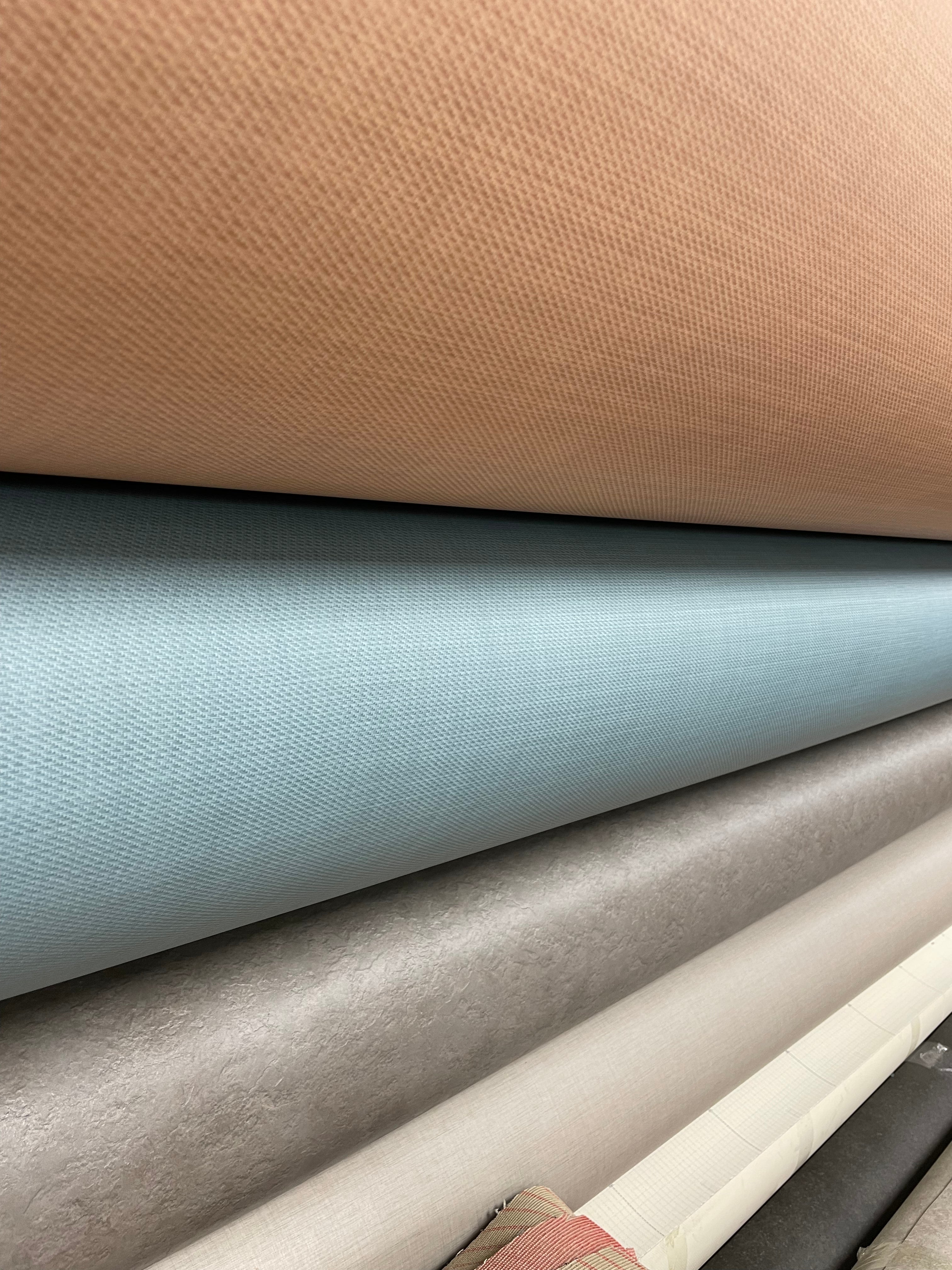 Actie Vinyl in Textiel Motief Turquoise Projectkwaliteit 400cm Breed