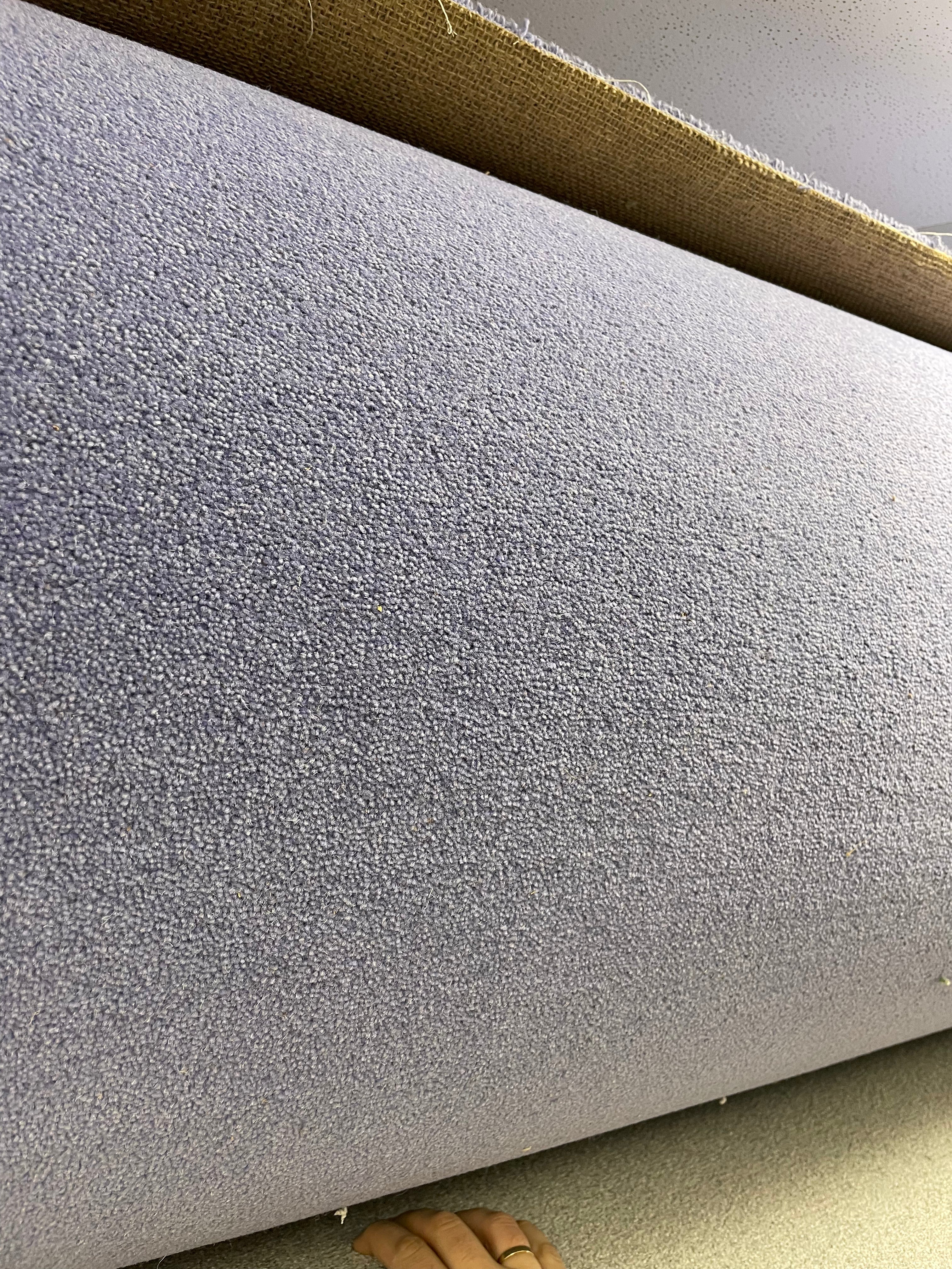 Actie Tapijt Blauw 100% Wol 500cm Breed