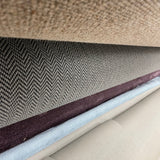 Actie Tapijt Antraciet Wol in Visgraatmotief 500cm Breed