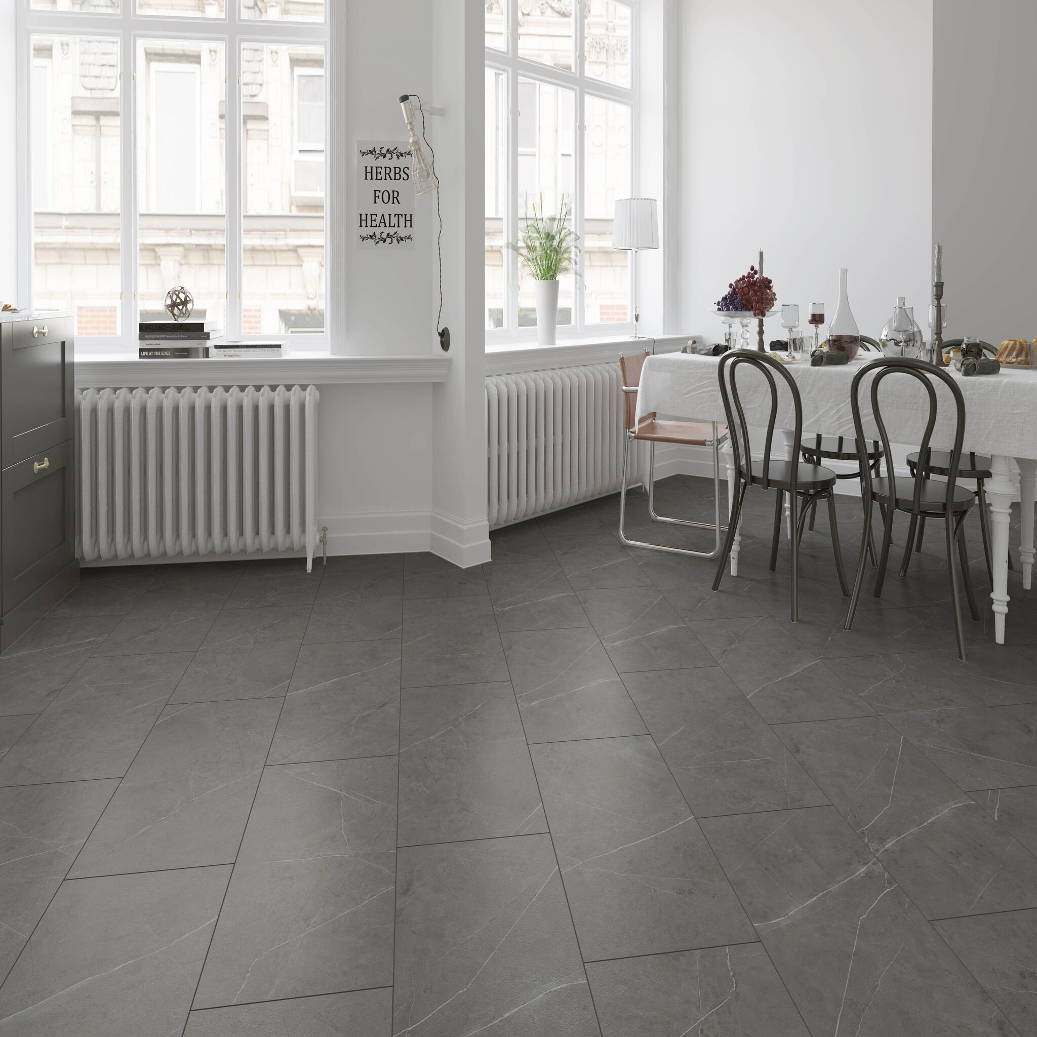 Gelasta Grande Rigid Click 5500 Marble Grey - PVC Vloer