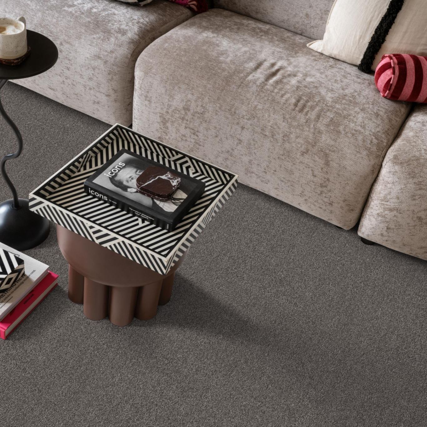 Ambiant Baltimore Bruingrijs 0125 - Vloerbedekking - Tapijt