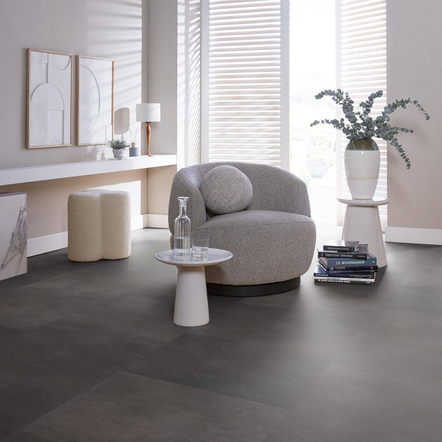 Ambiant Baroso Dryback Anthracite - Plak PVC Vloer